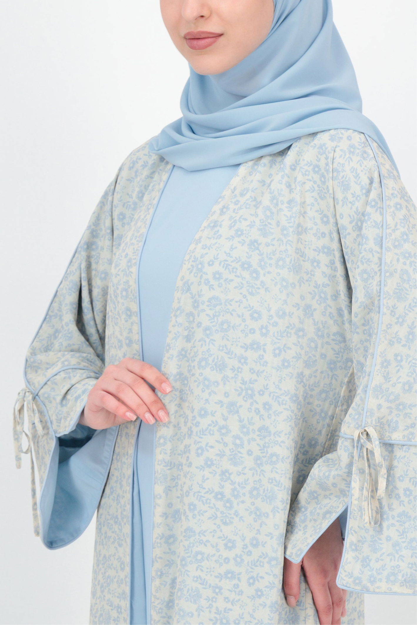 Printed 3 Piece Abaya Set - Bahr