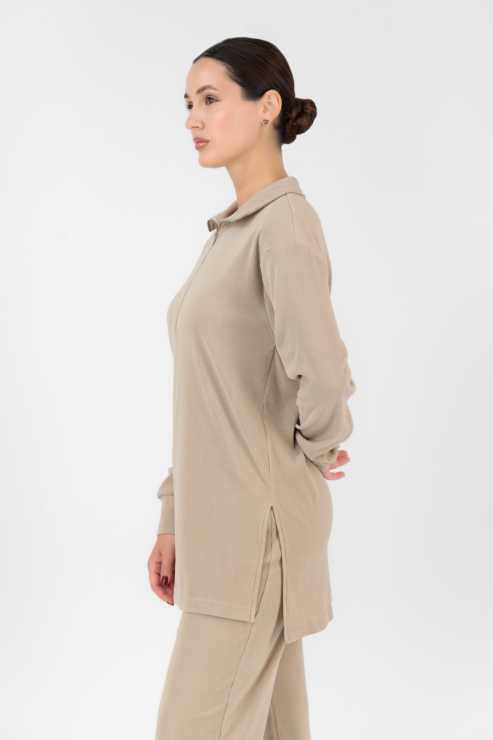 Velour Knit Top - Sandstone