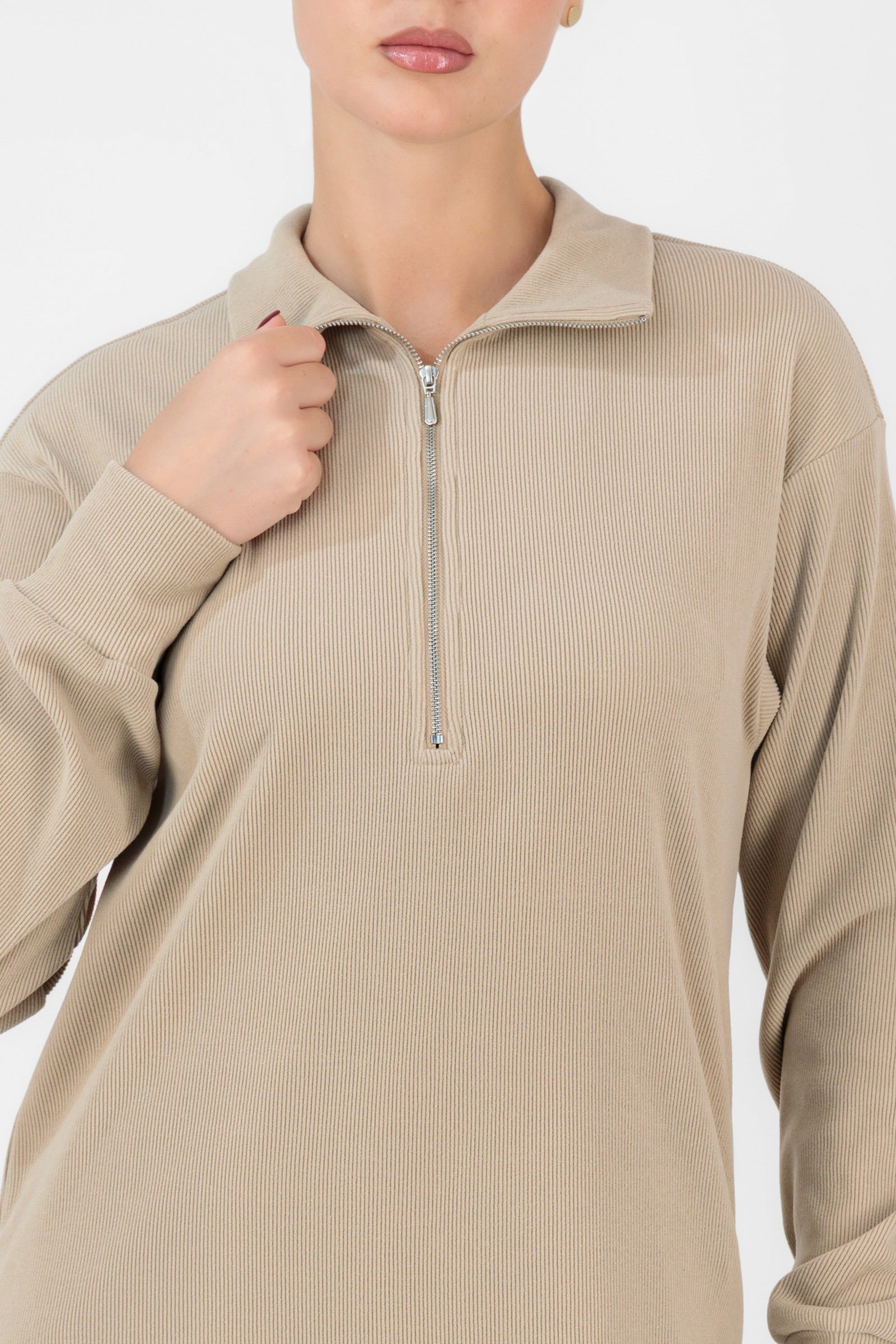 Velour Knit Top - Sandstone