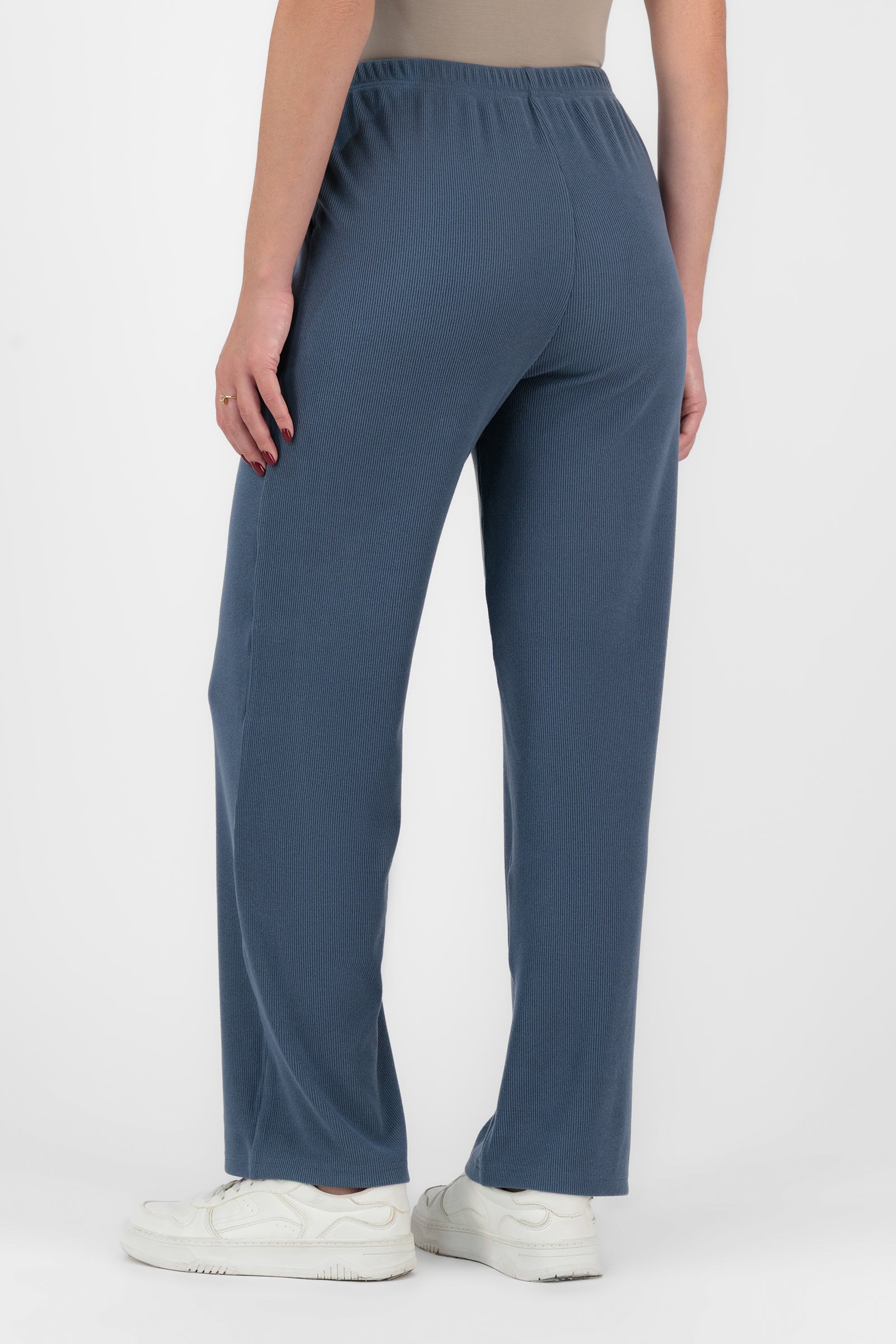 Velour Knit Pants - Royal Blue