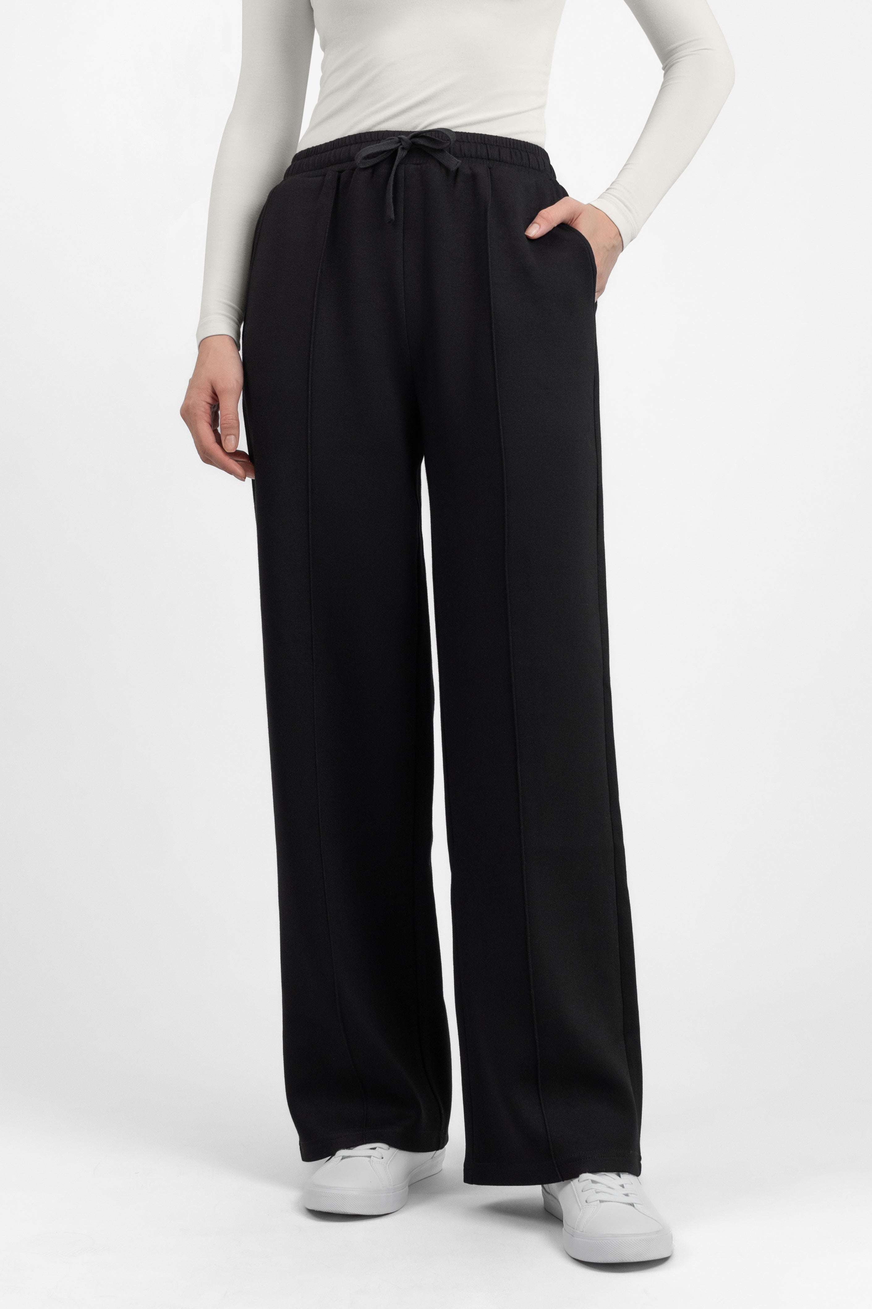 Buttery Pressed Crease Pants - Black