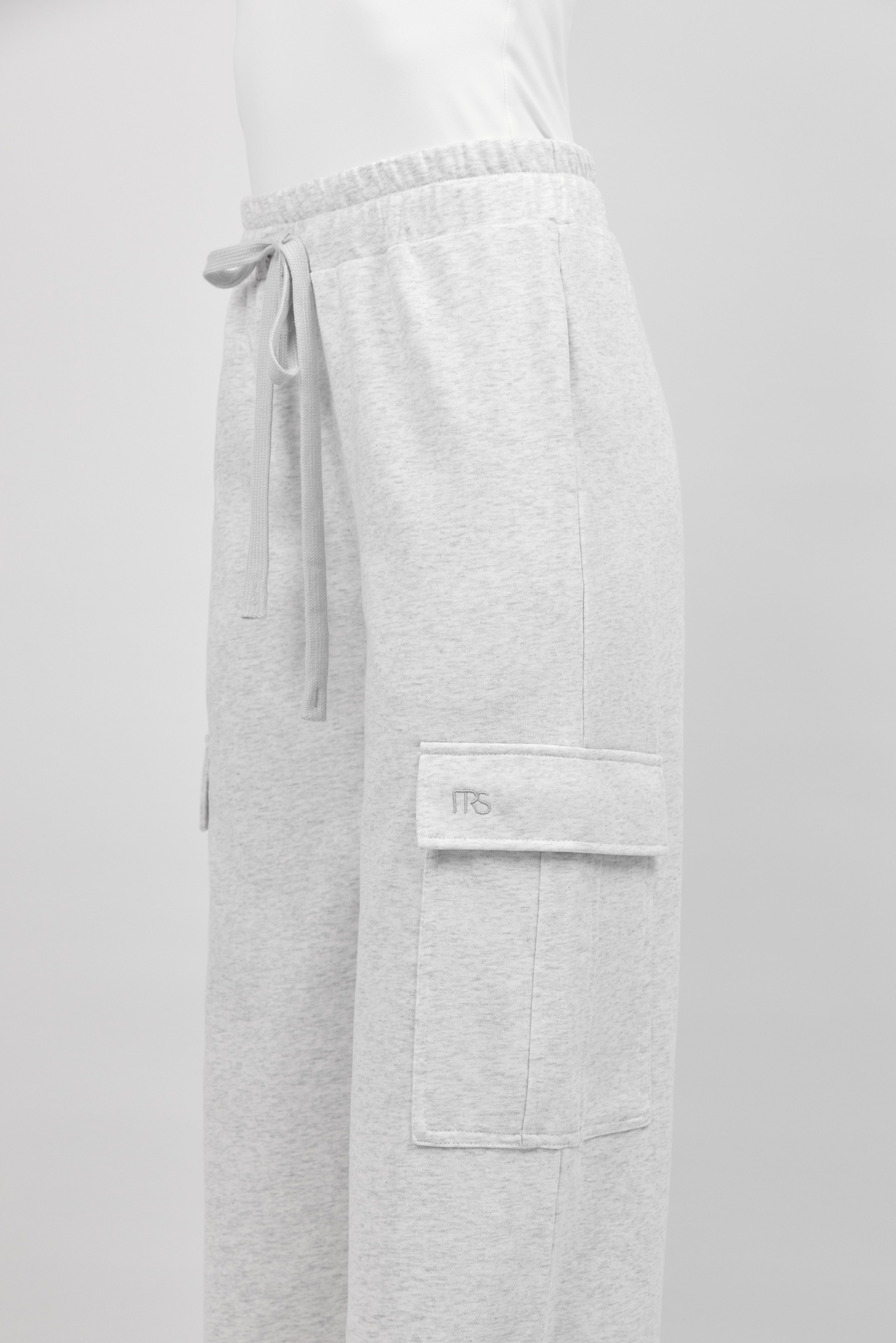 Wide Leg Utility Sweatpants - Cloud