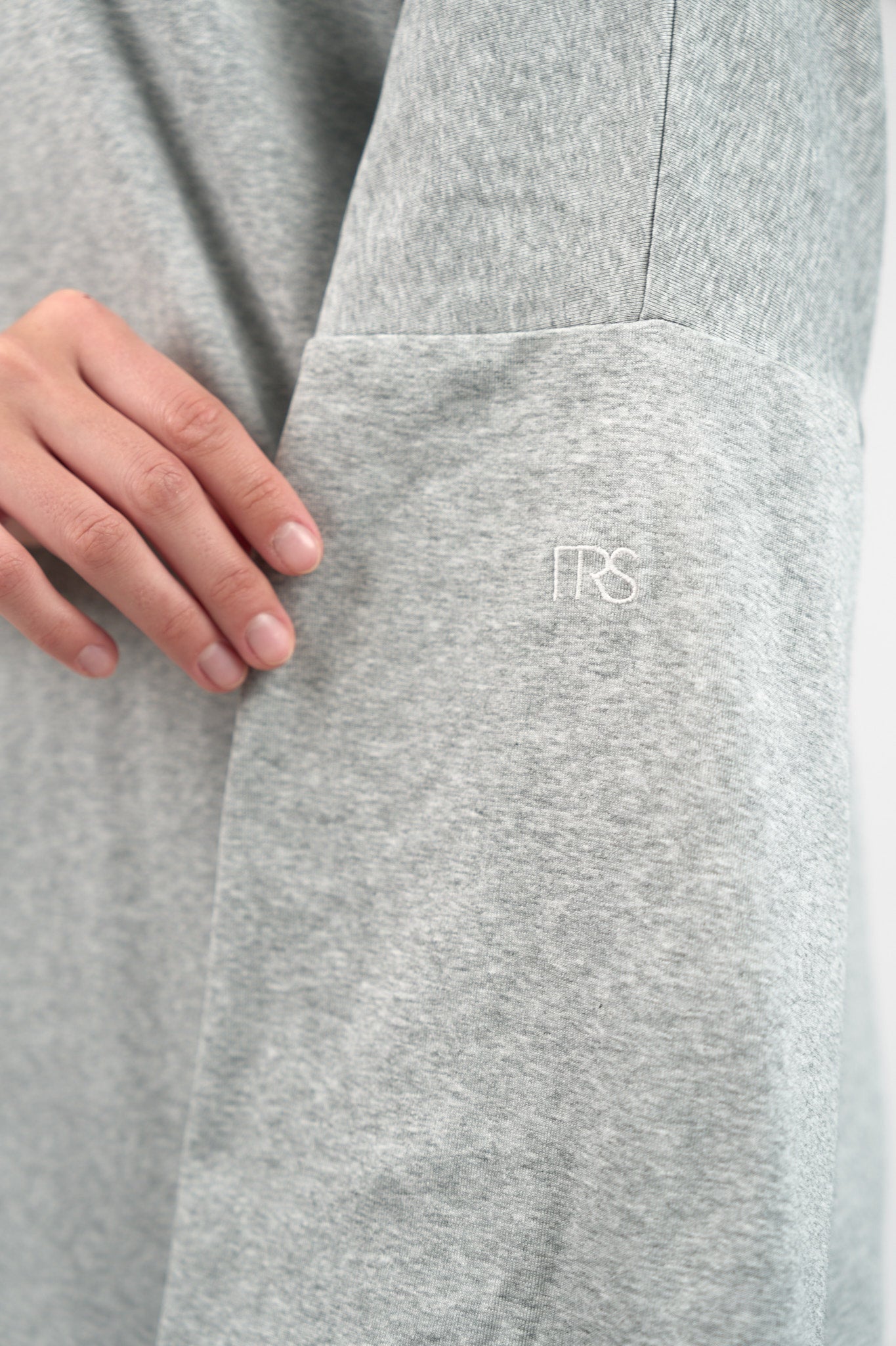 Colour: Grey Haze. A close up of a Cotton Maxi Dress