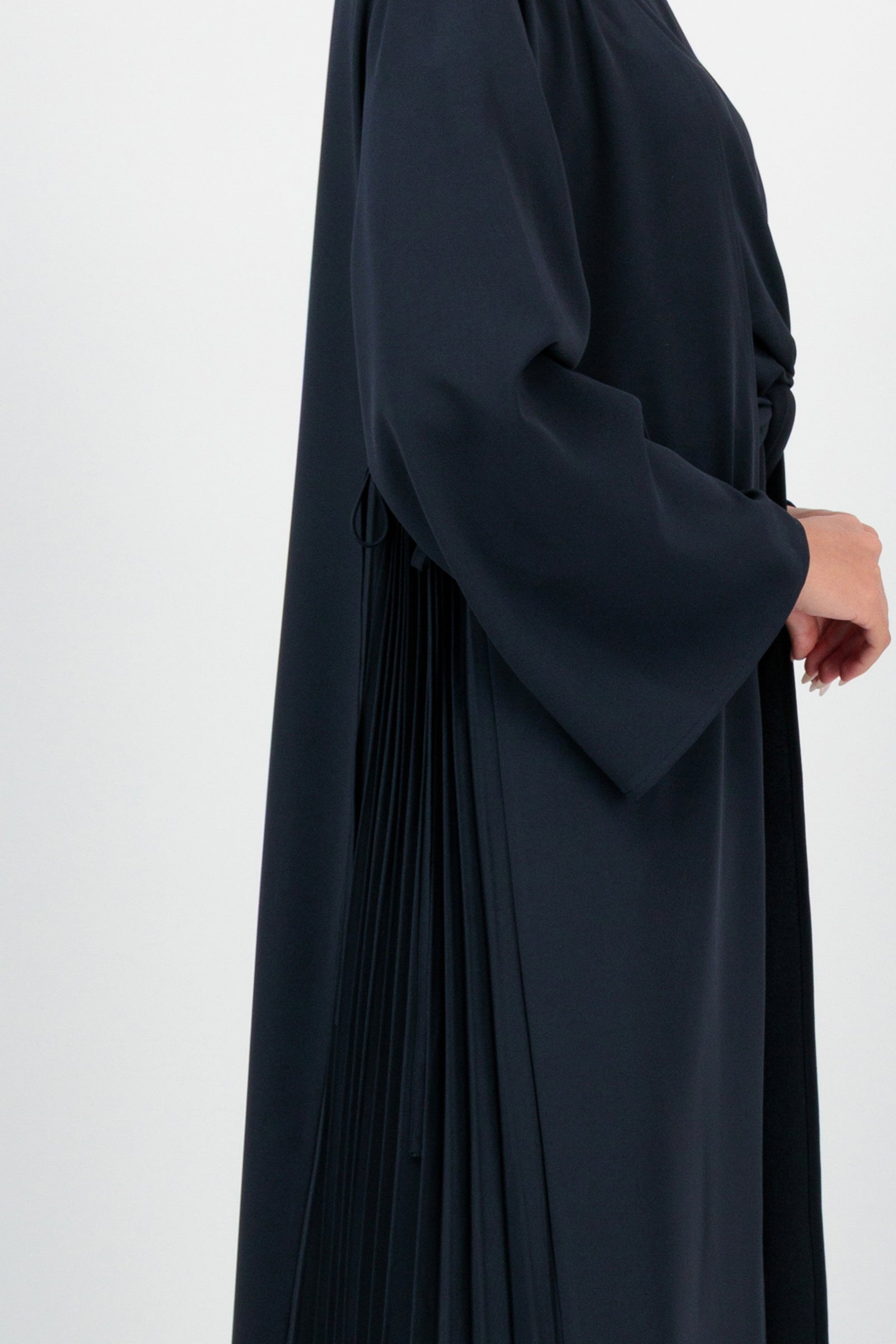 Pleated Detail Abaya - Layal