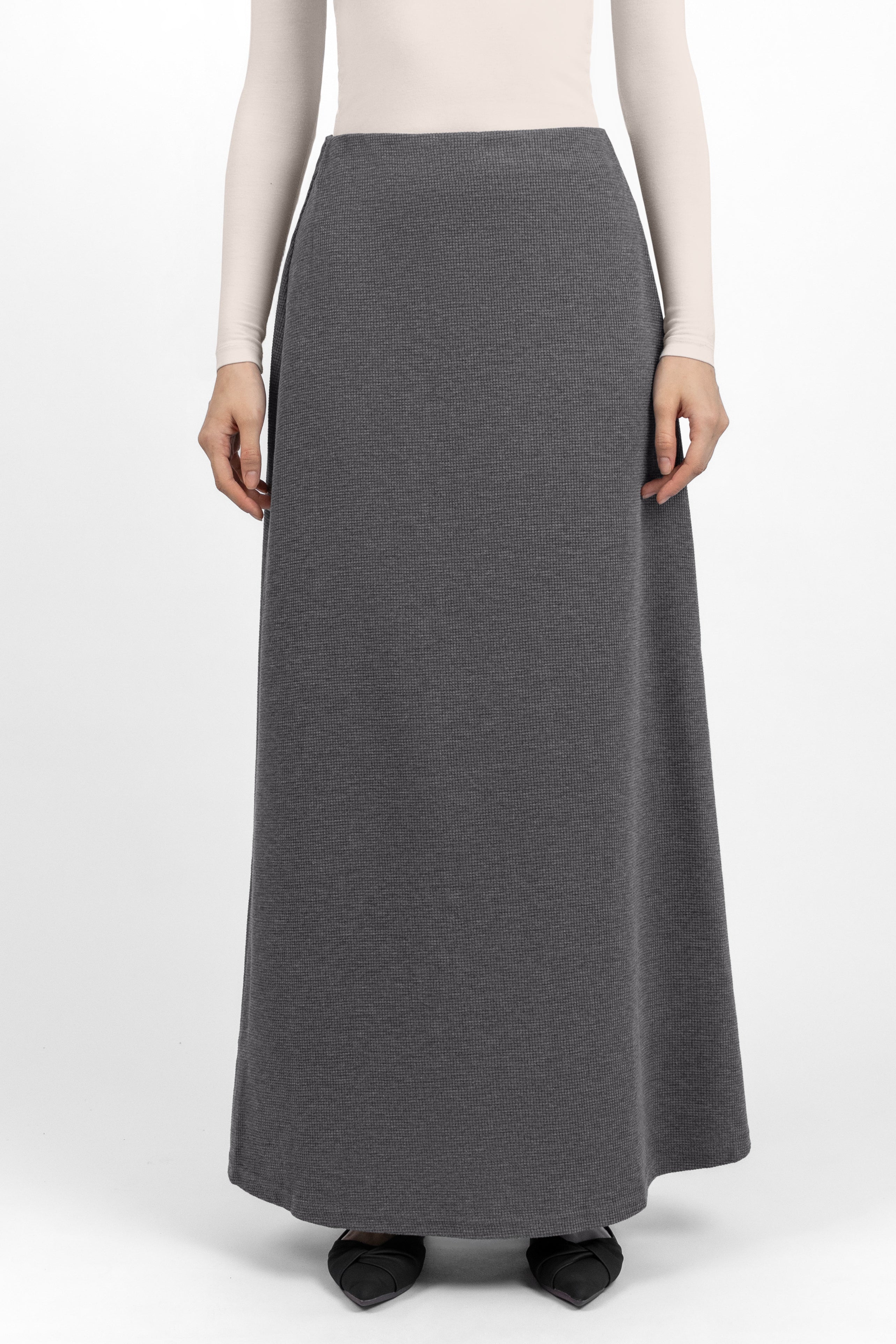 Tailored Maxi Skirt - Steel