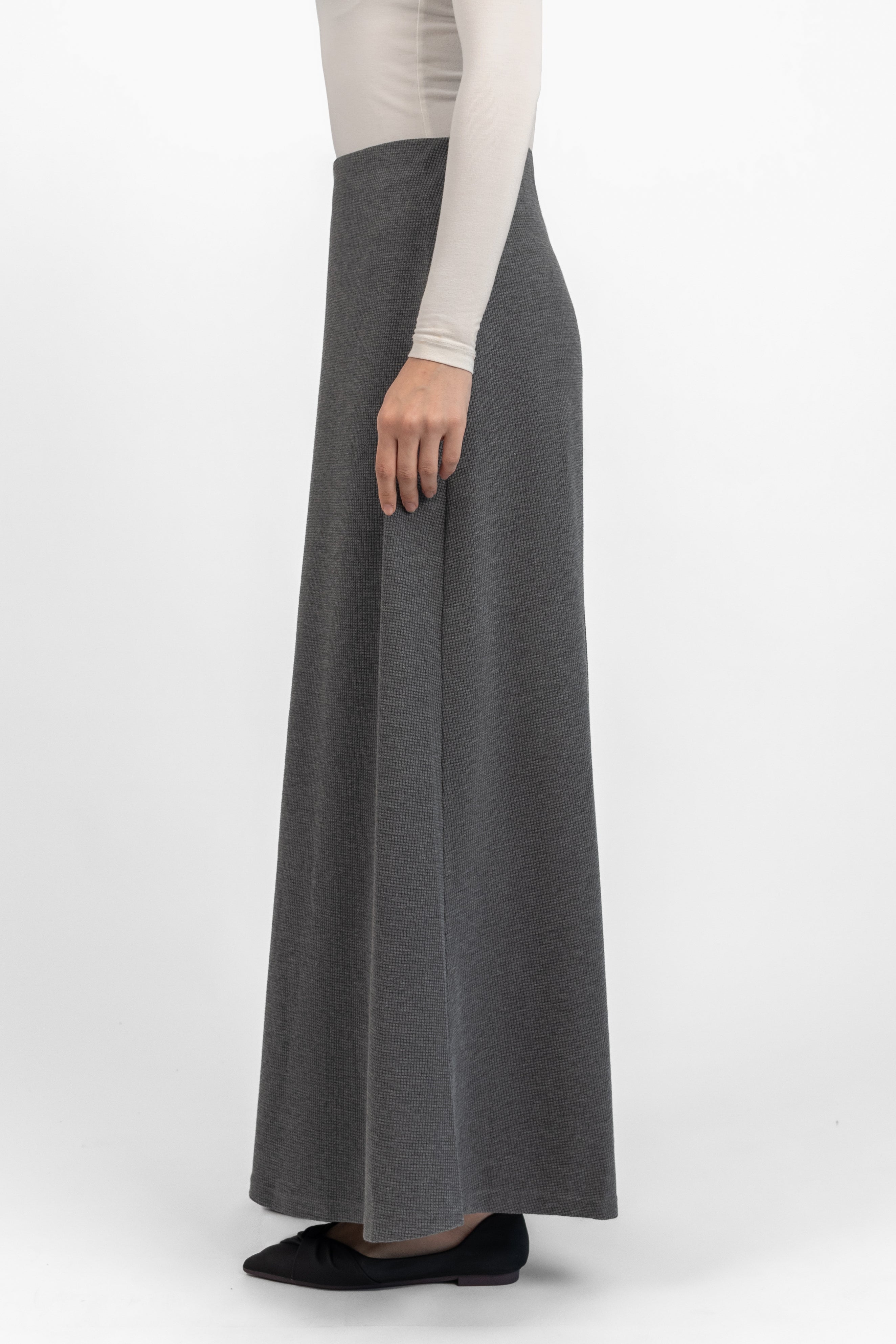 Tailored Maxi Skirt - Steel