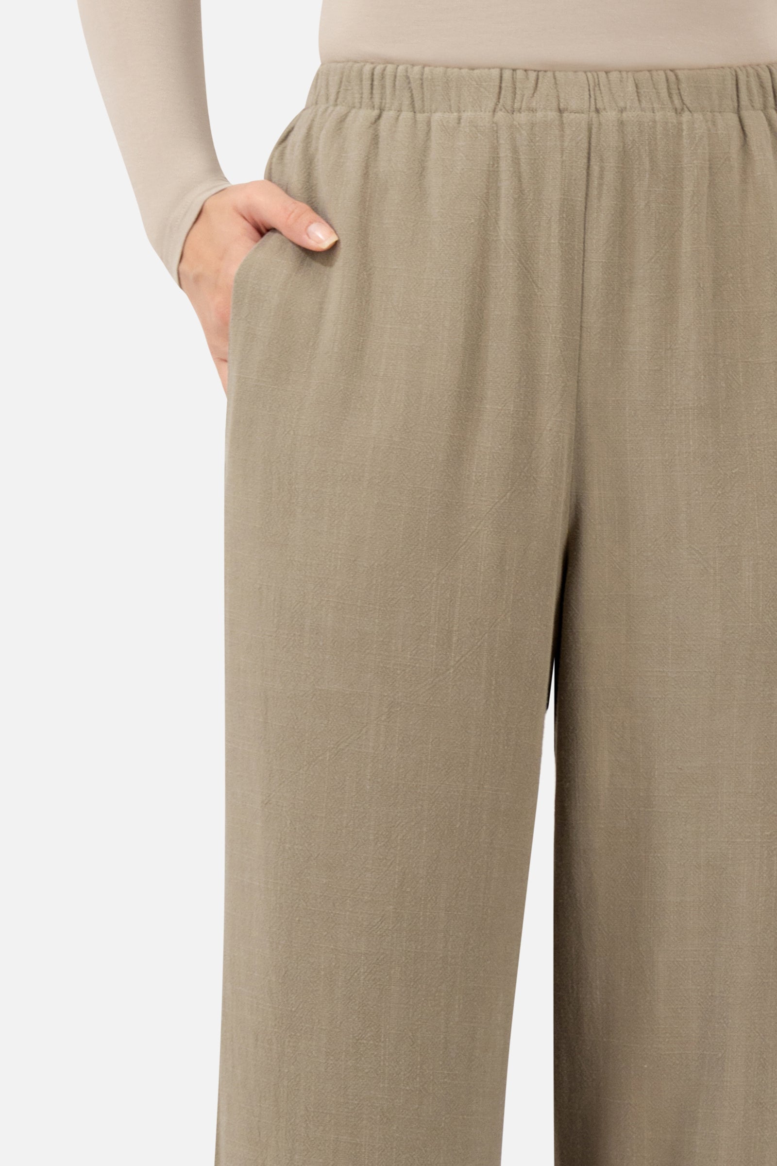 Close-up of the pocket and textured fabric detail on the Haze Relaxed Fit Pants.