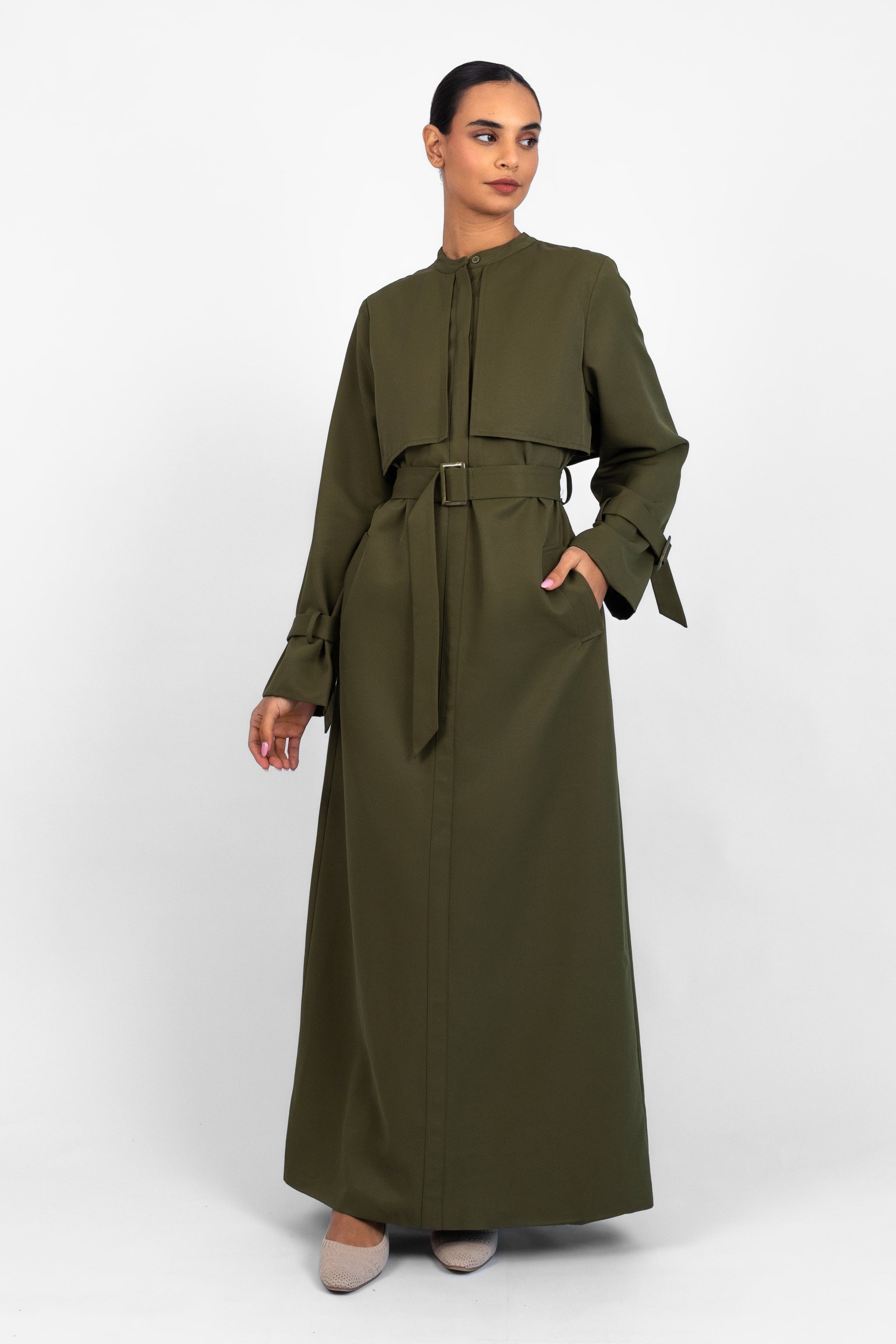 green coat dress for women Trench Coat Dress