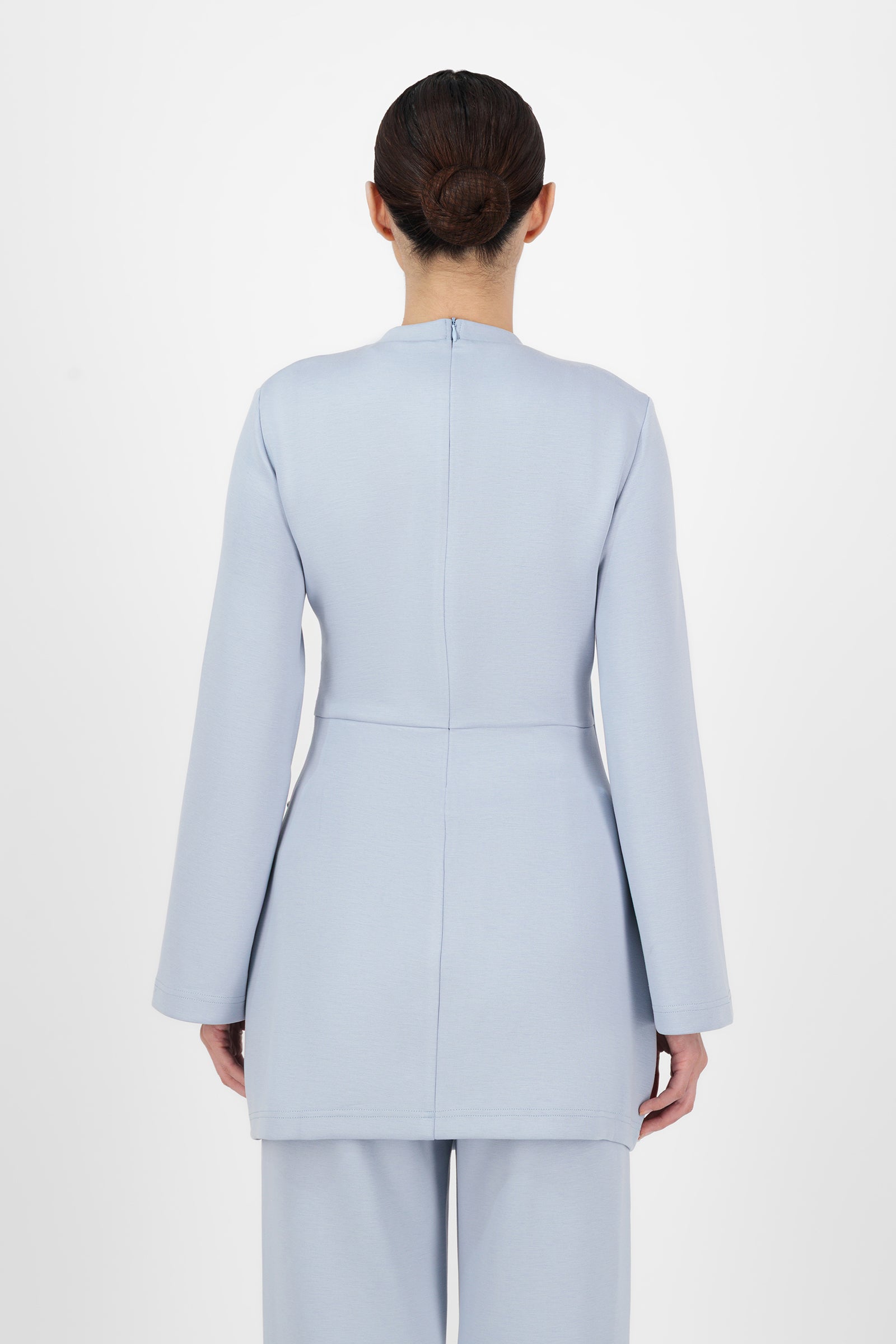 Buttery Side Ruched Tunic - Bluebell