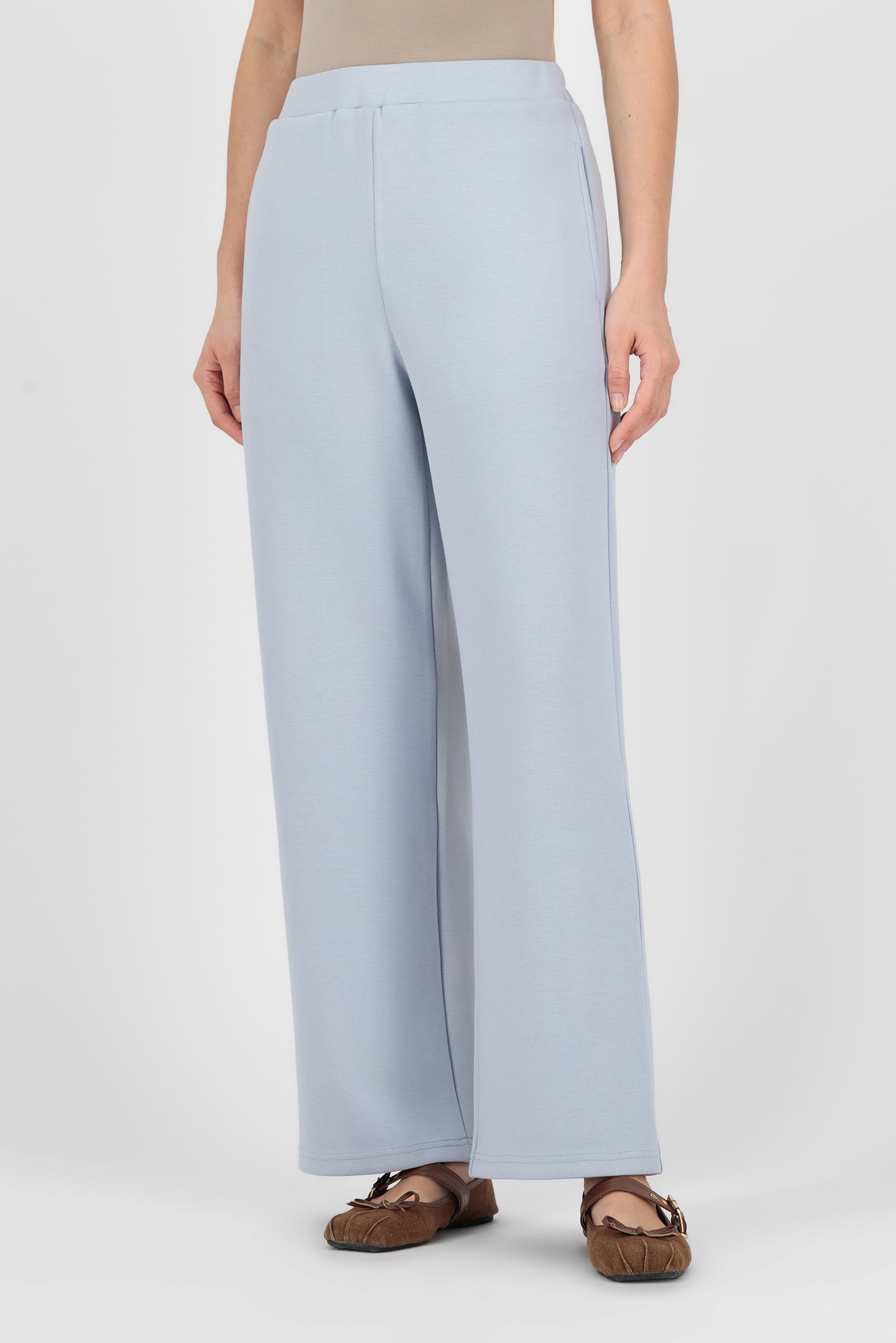 Buttery Straight Leg Trousers - Bluebell