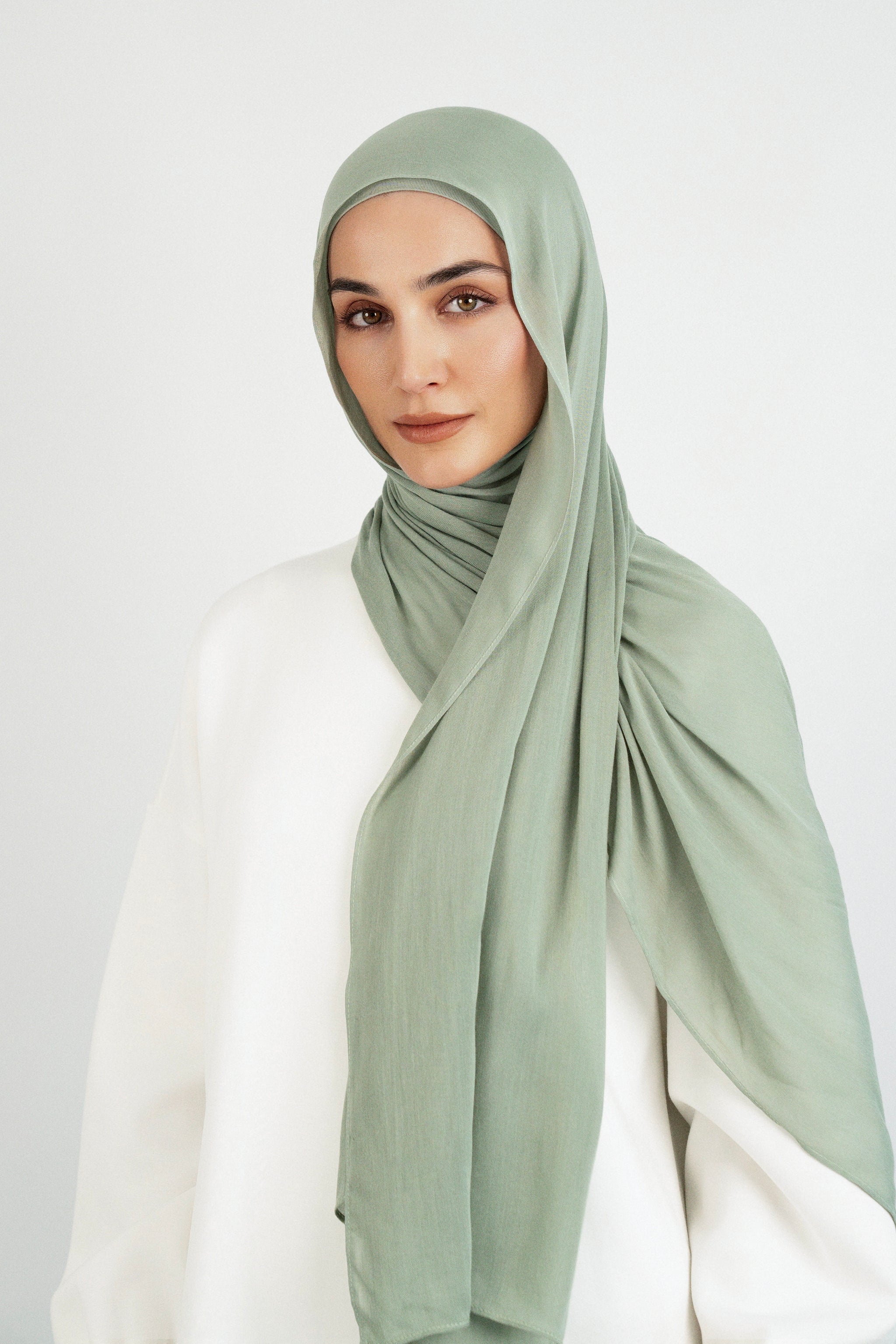 Matching Butter Modal Hijab Set