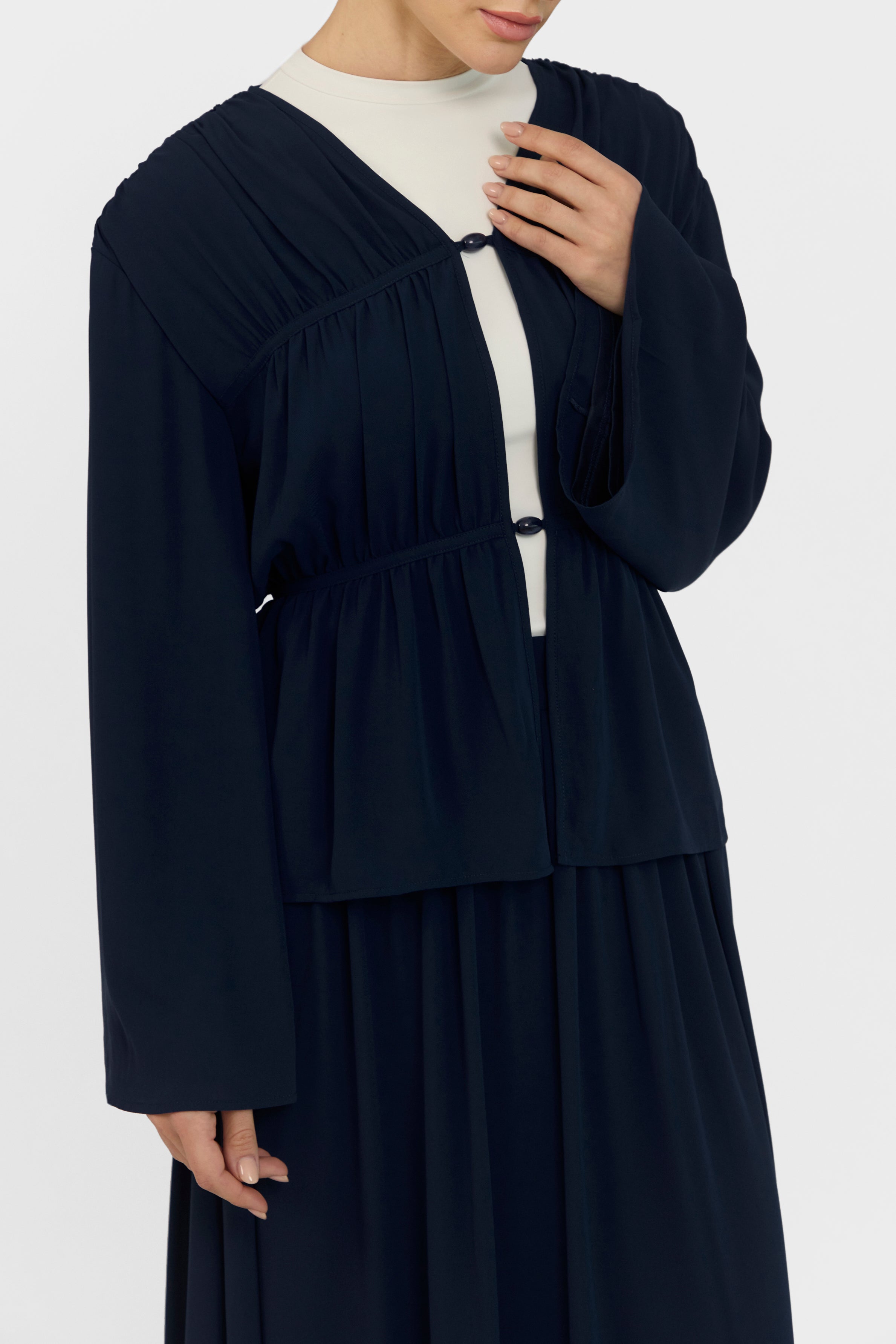 Ruffle Chiffon Blouse - Night Blue