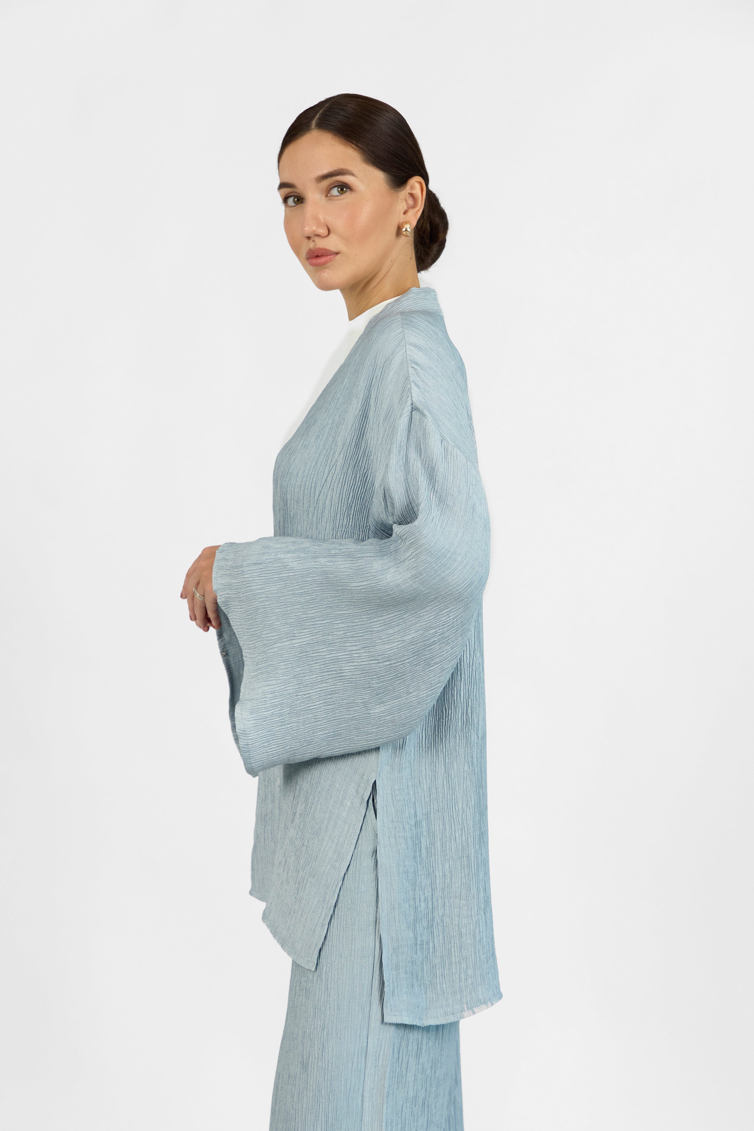 Bow Detail Cardigan - Icy Blue