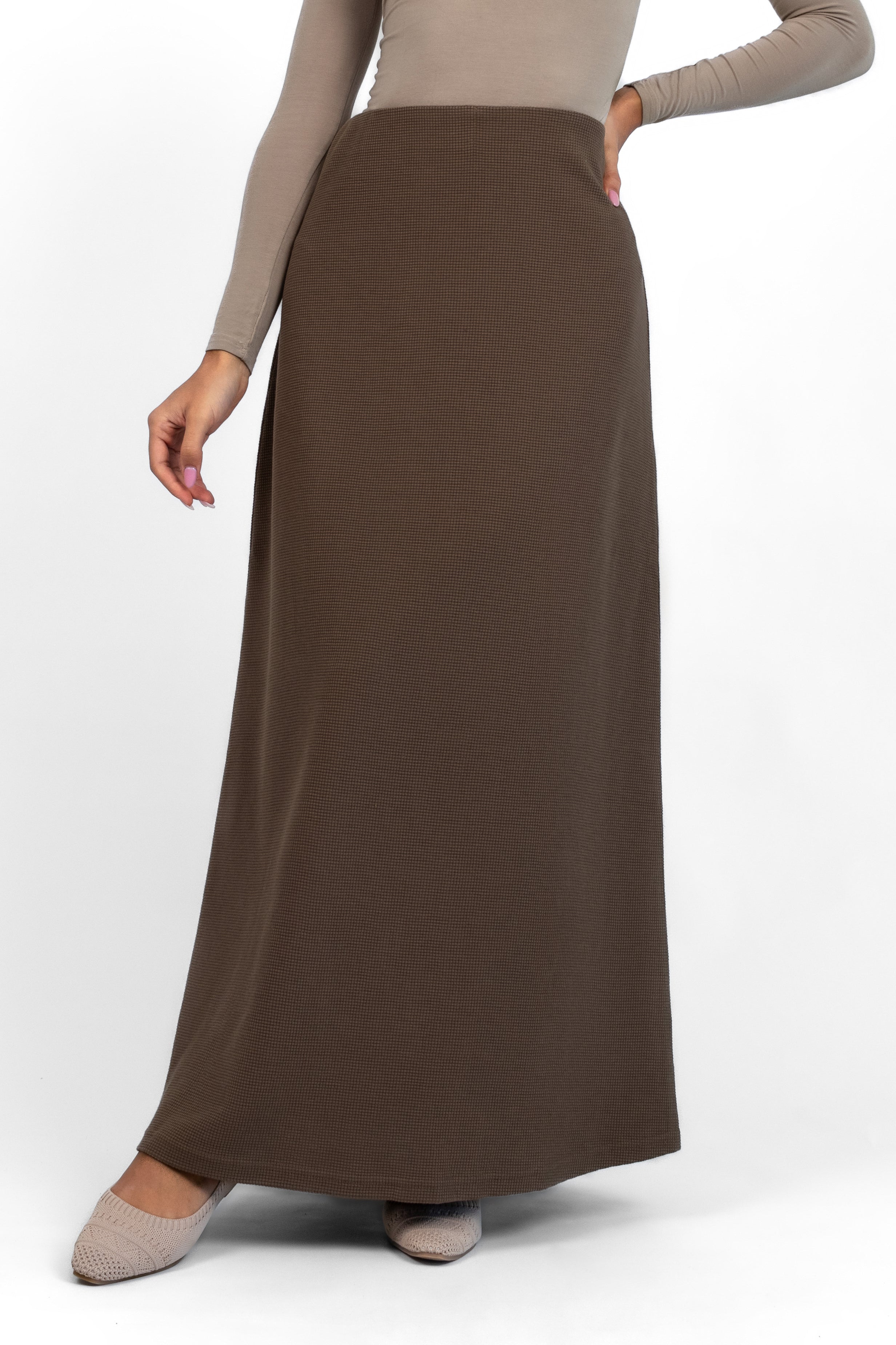 Tailored Maxi Skirt - Coffee