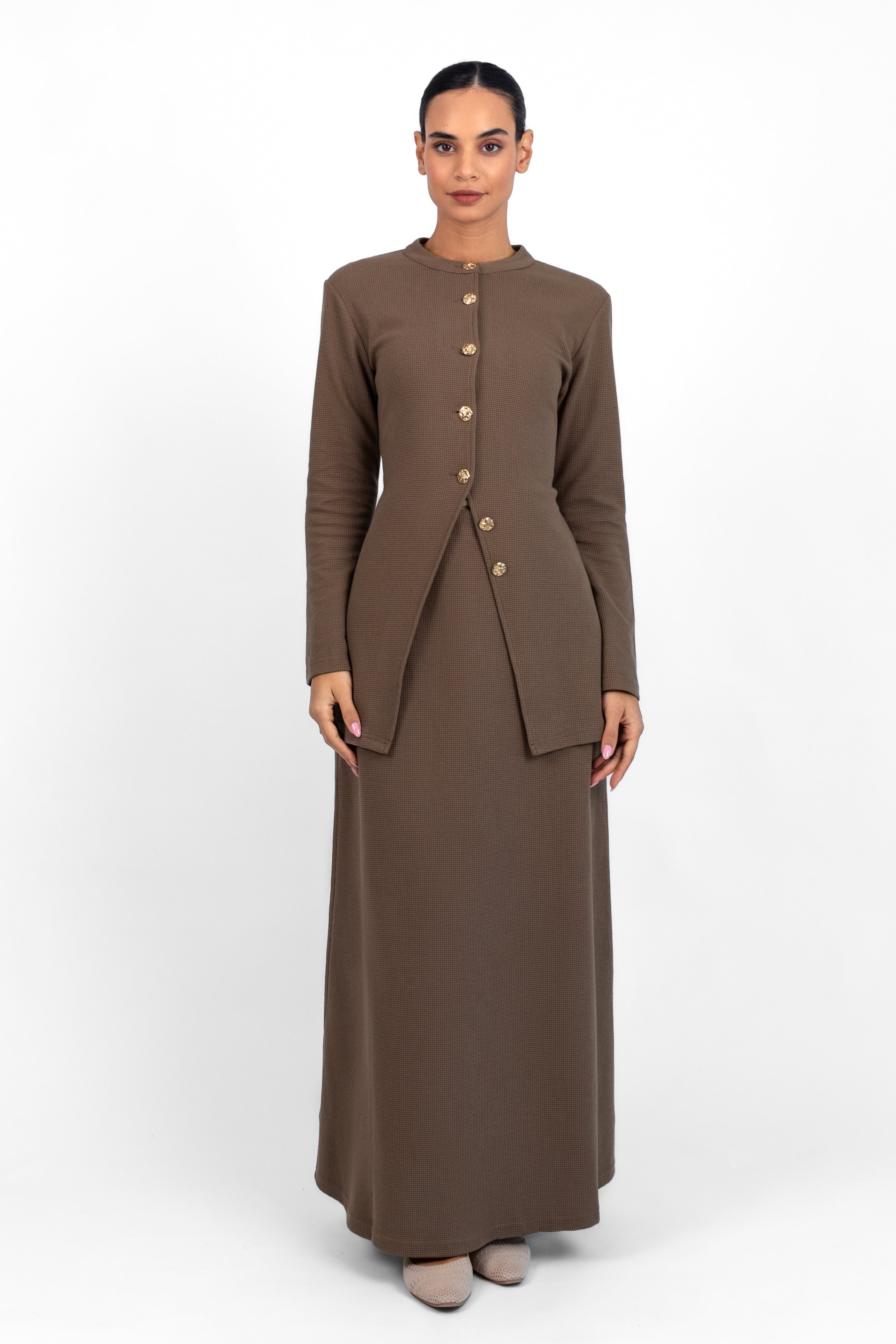 Tailored Maxi Skirt - Coffee