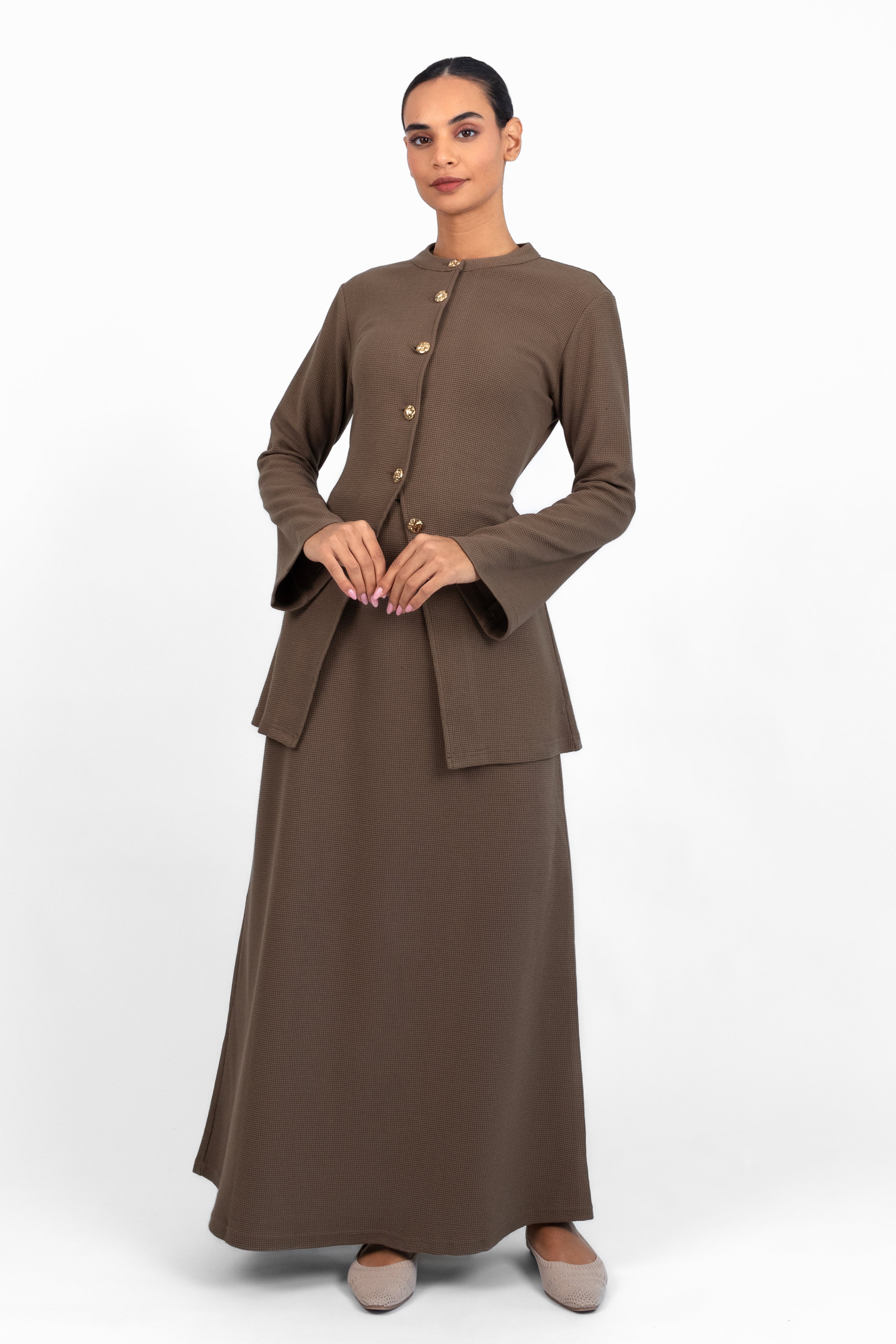 Tailored Maxi Skirt - Coffee