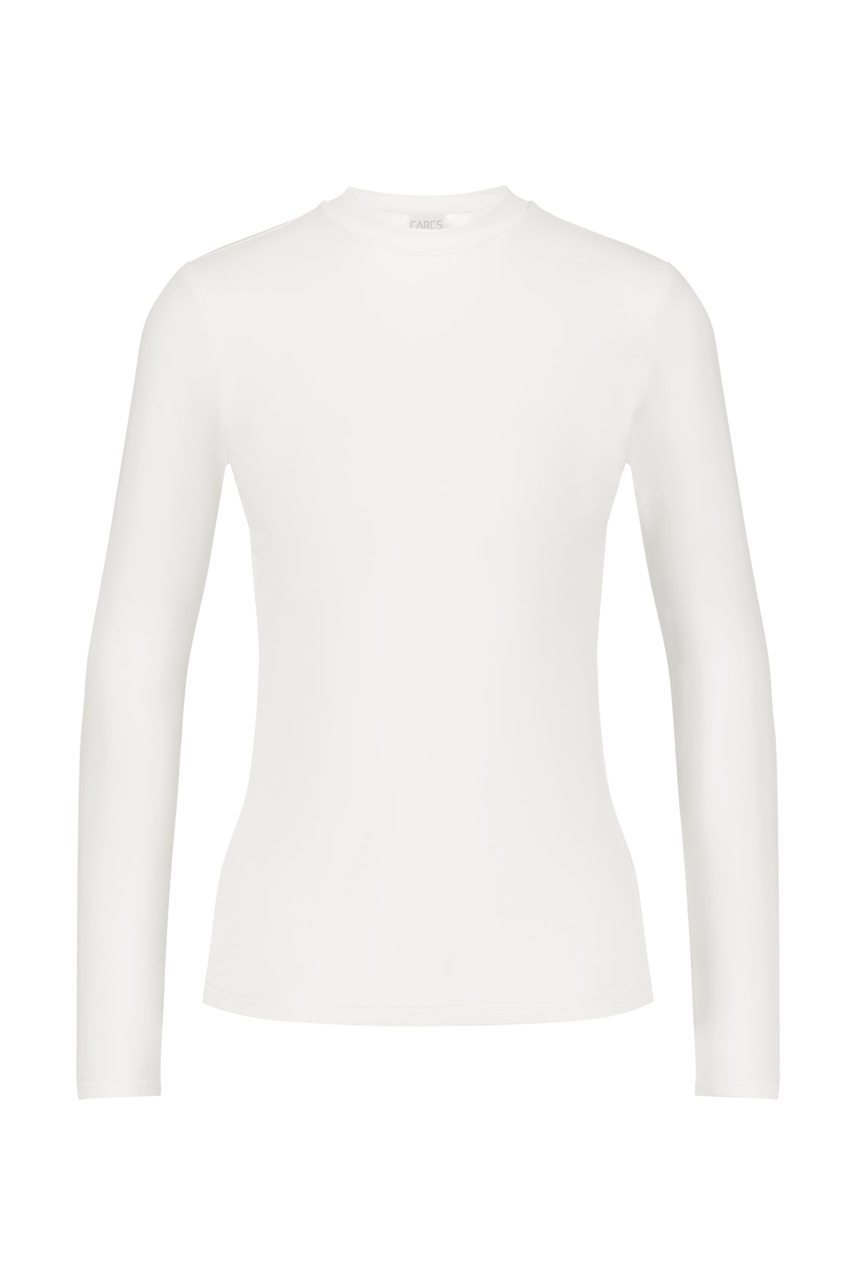 A long sleeve layer from FARES. Colour description: White. This women's base layer clothing has perfect fit sleeves.