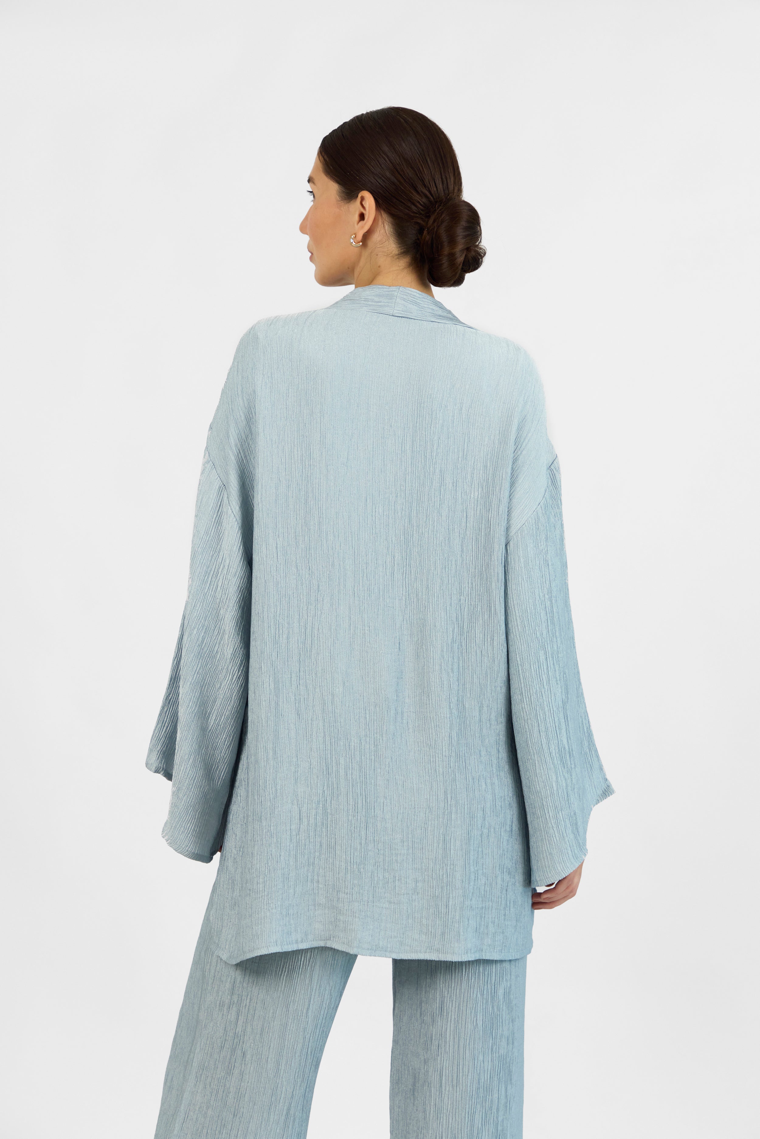 AE - Bow-detail Cardigan - Icy Blue