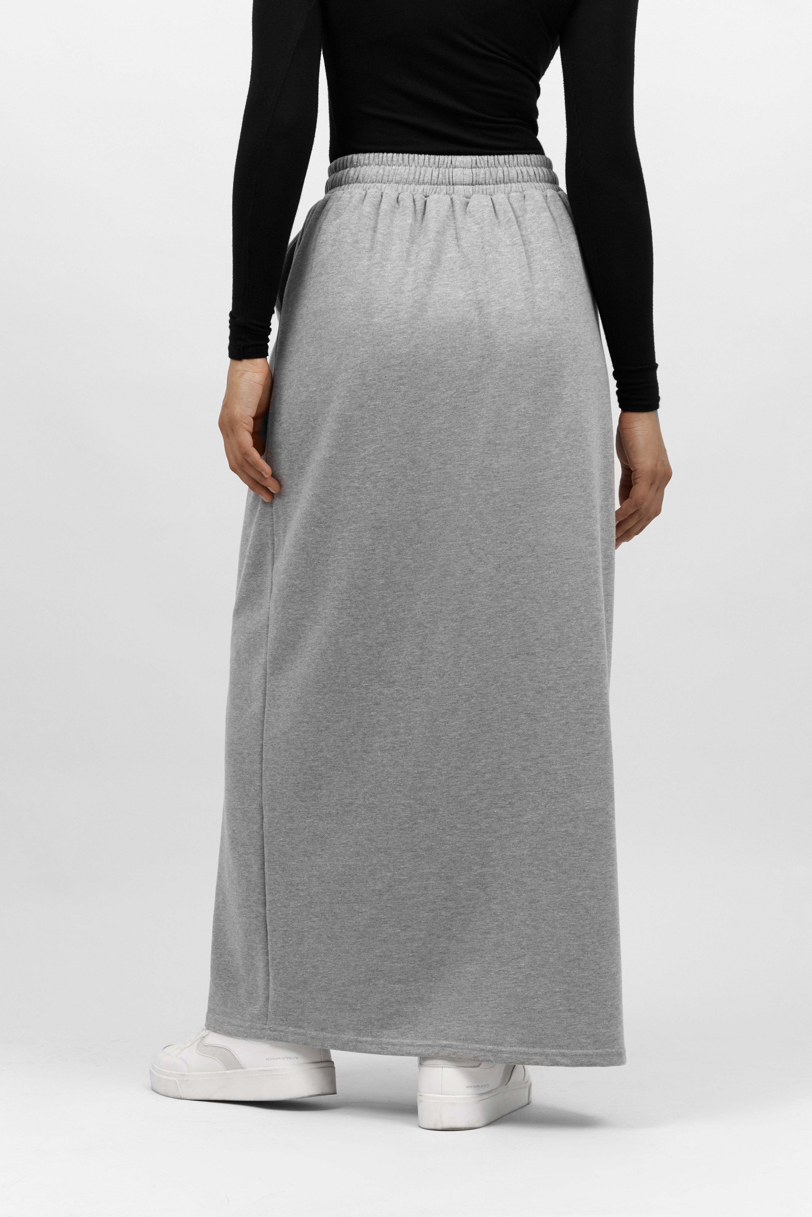 CA - Jogger Maxi Skirt - Heather Grey