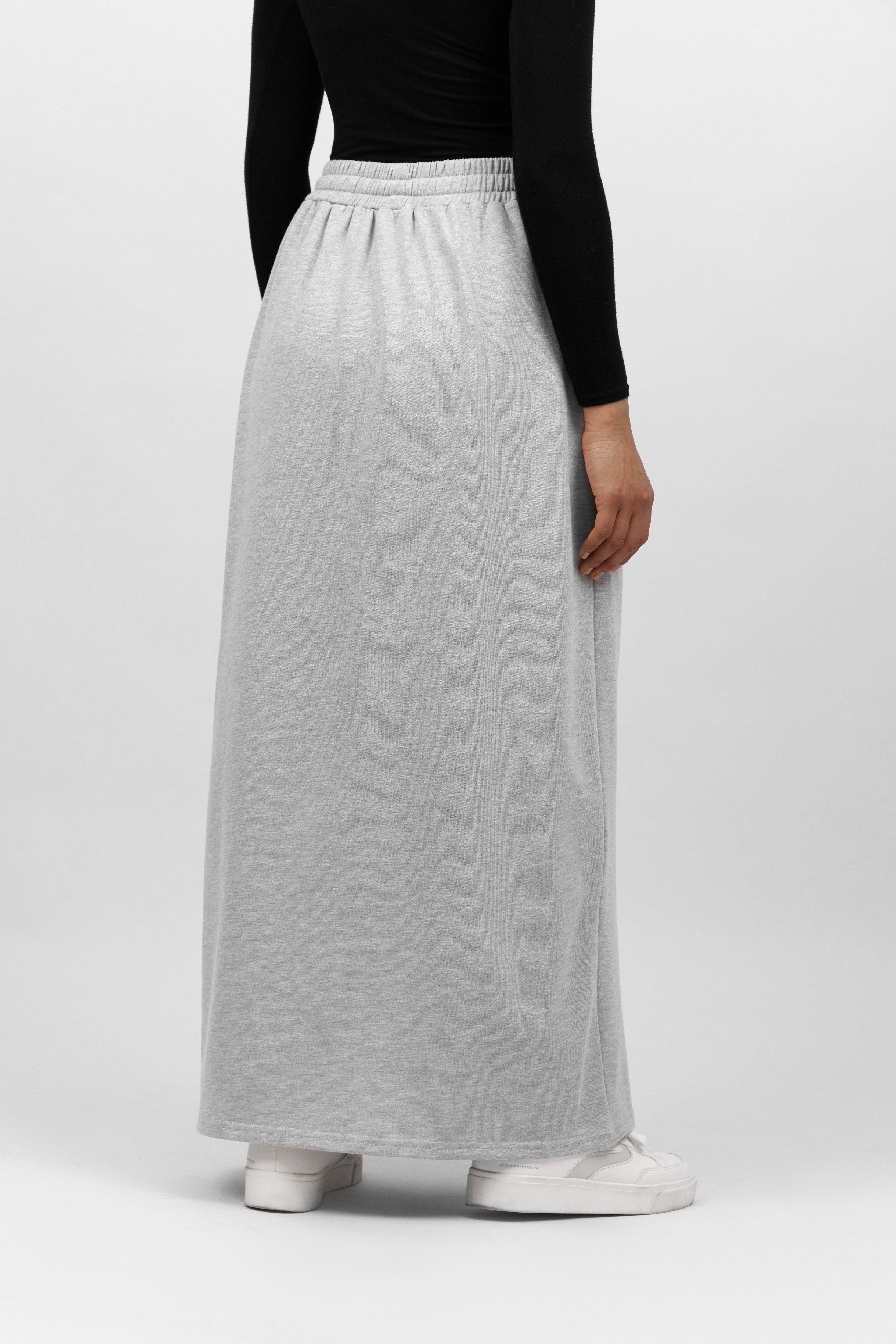 CA - Jogger Maxi Skirt - Light Heather Grey