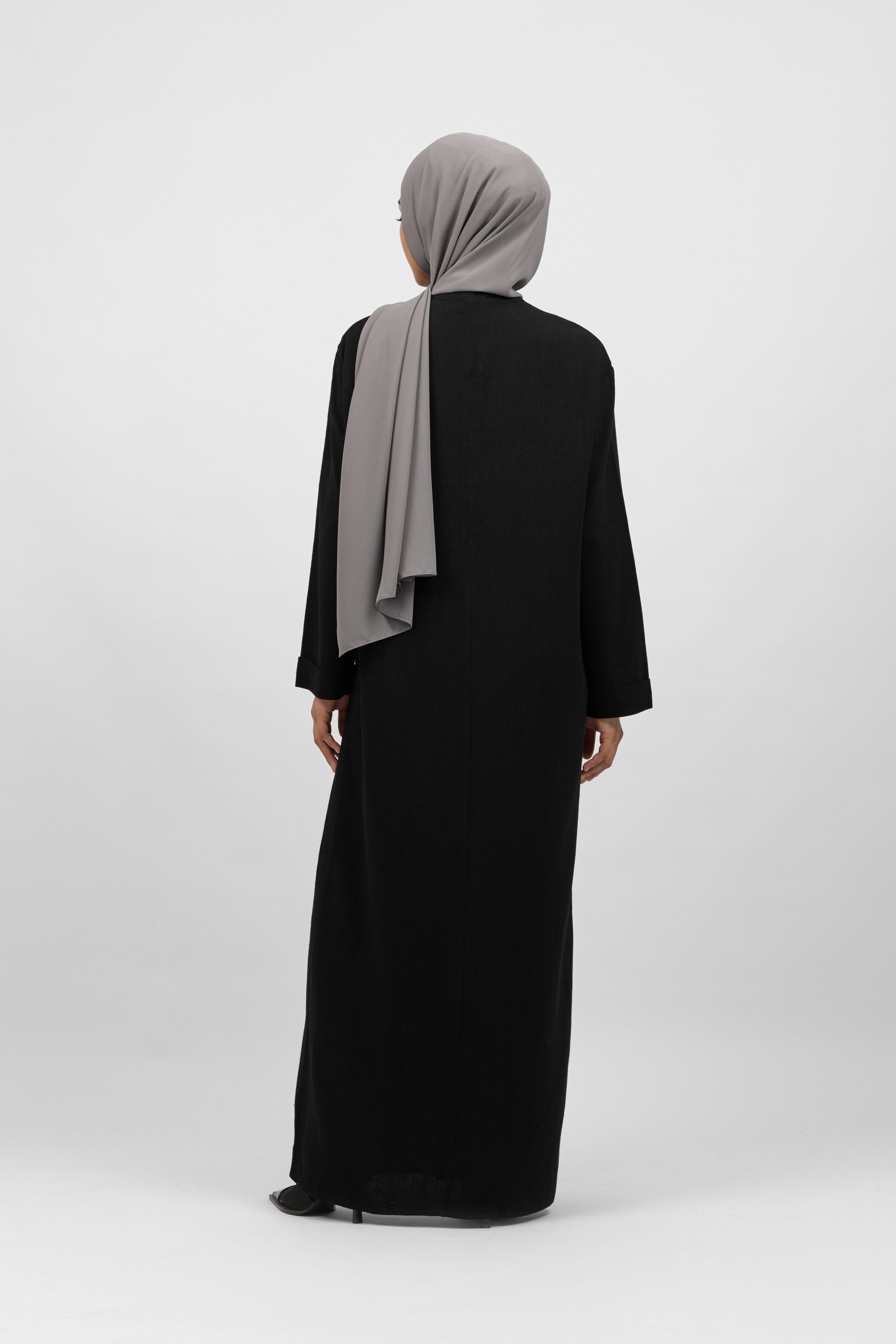 CA - Pearl Relaxed Fit Abaya - Black