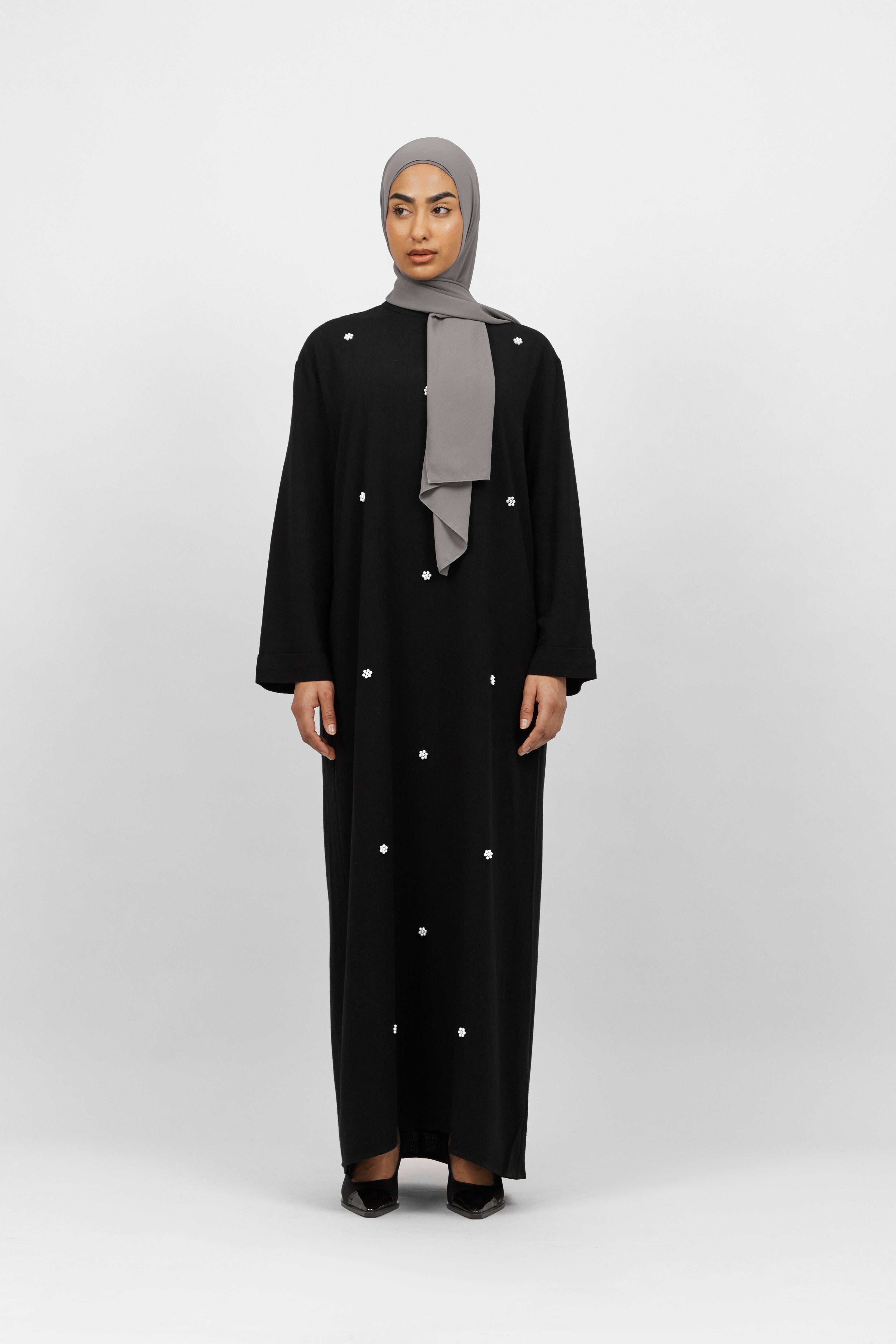 CA - Pearl Relaxed Fit Abaya - Black