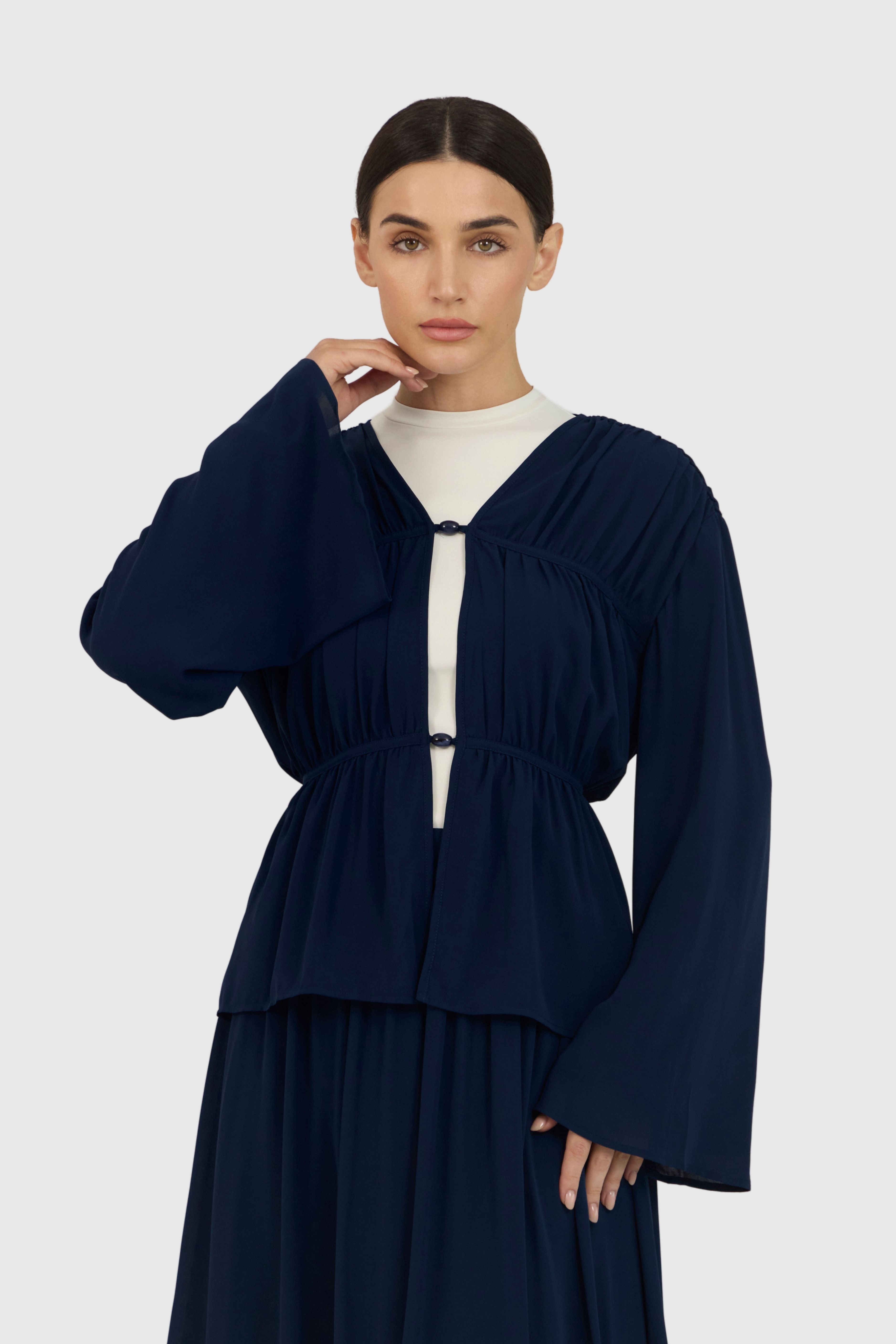 Ruffle Chiffon Blouse - Night Blue