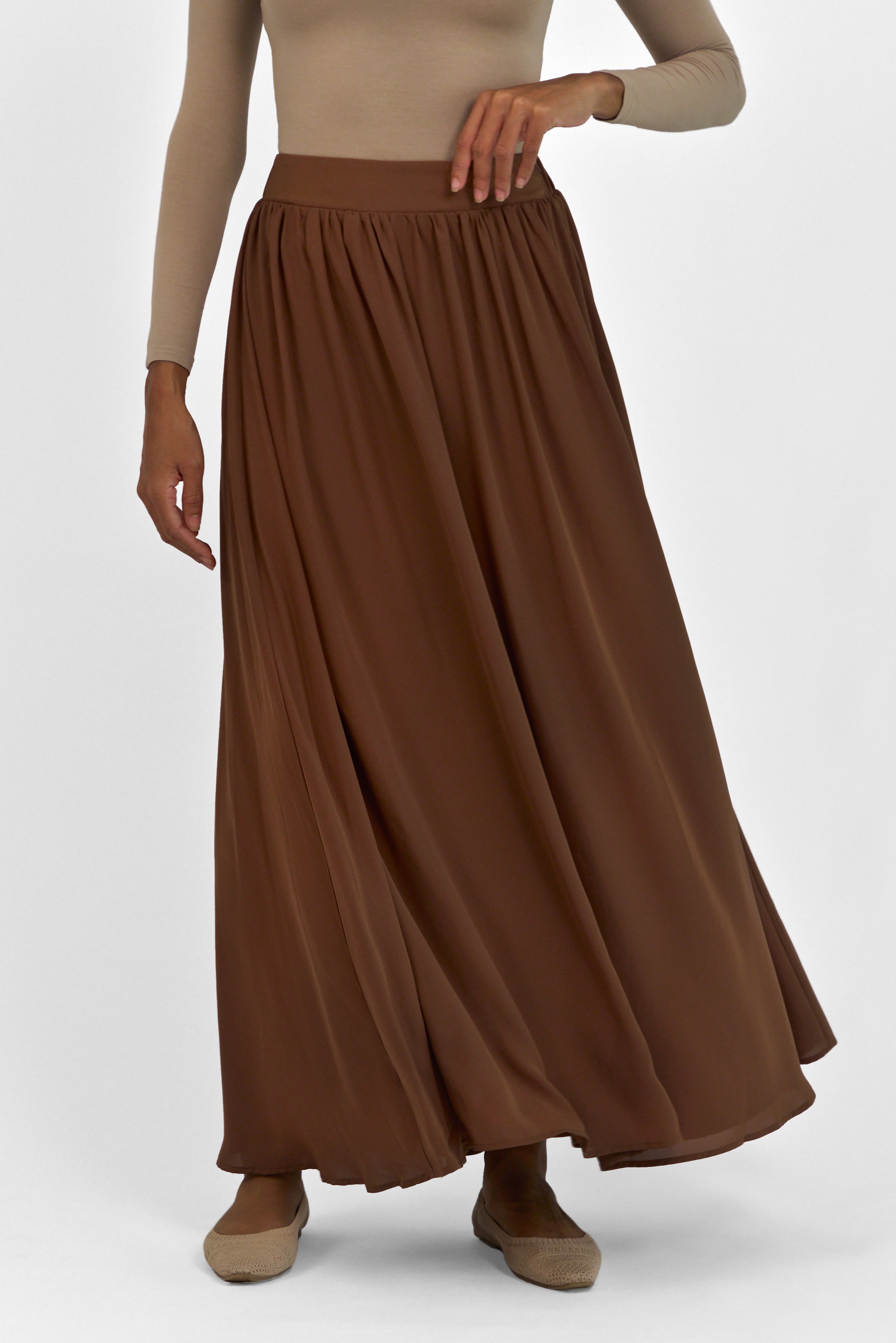 Flowy Chiffon Maxi Skirt - Dates