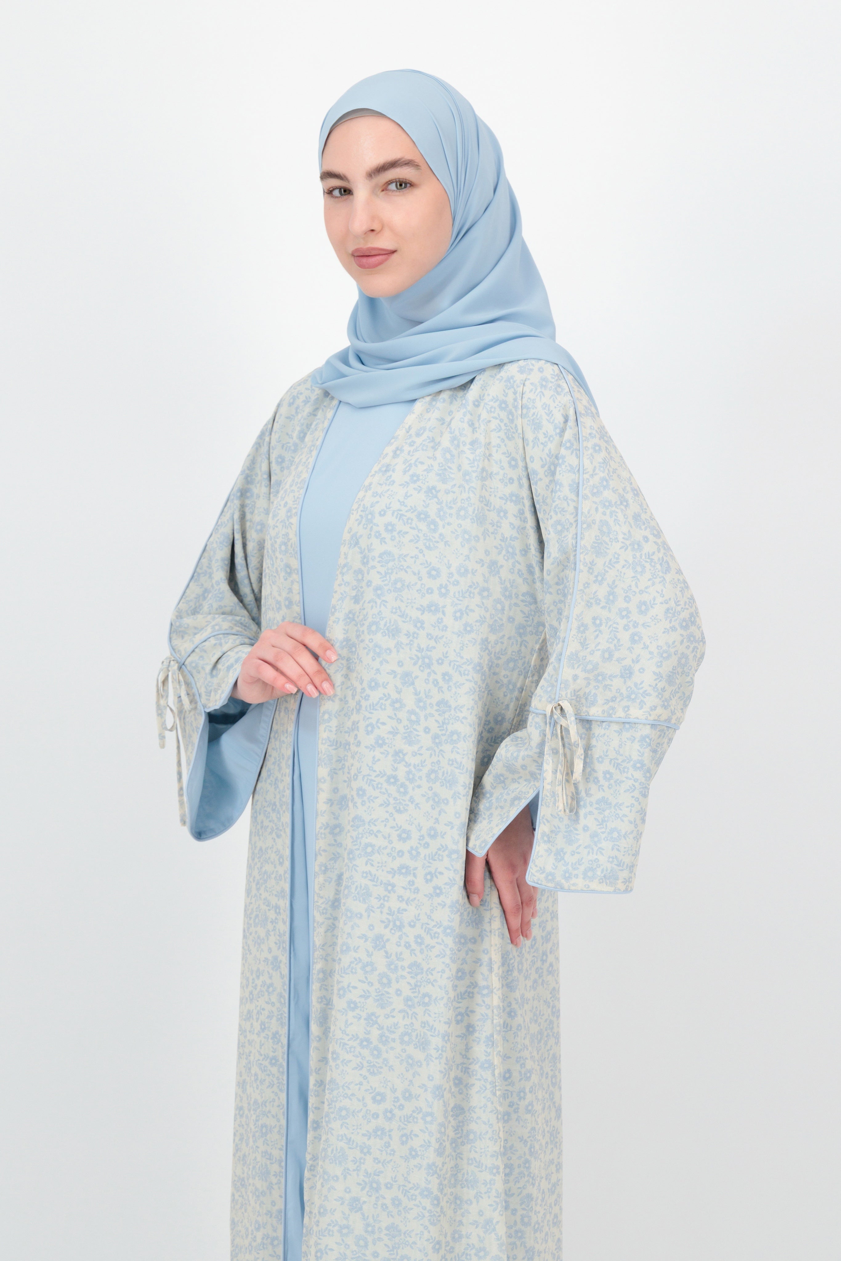 Printed 3 Piece Abaya Set - Bahr