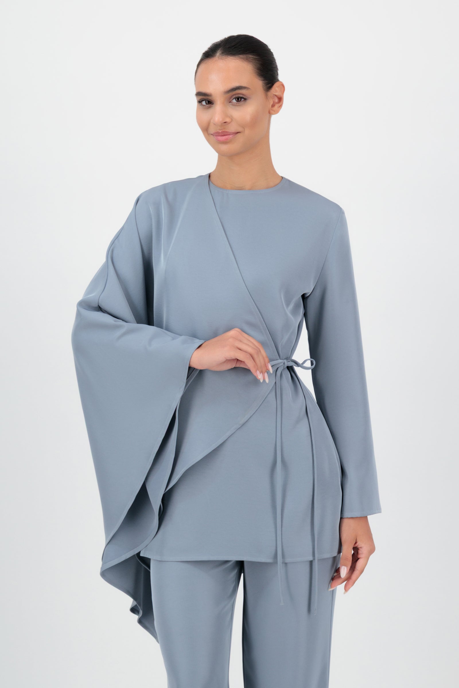 Butterfly Sleeve Wrap Tunic - Farasha
