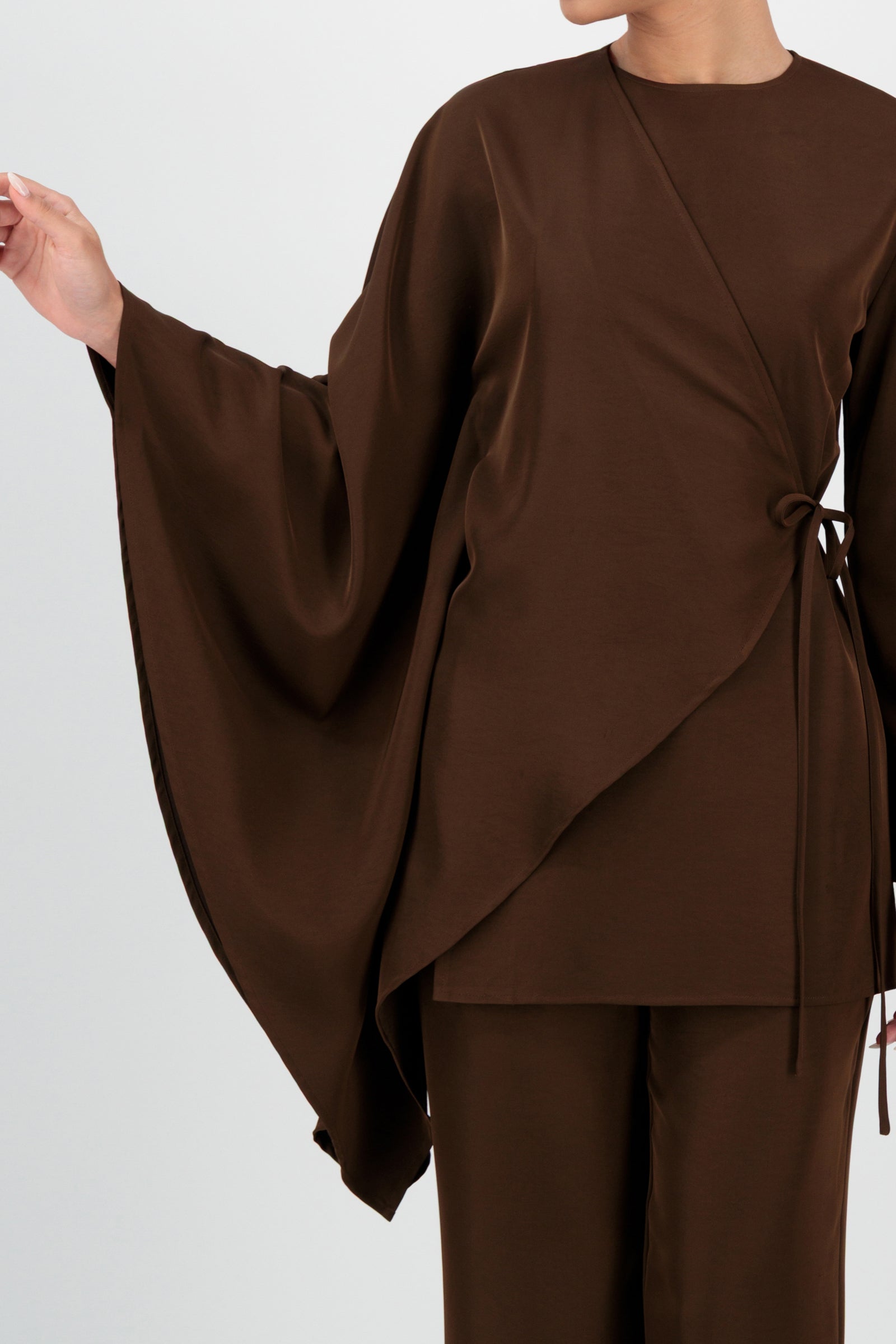 Butterfly Sleeve Wrap Tunic - Kastana