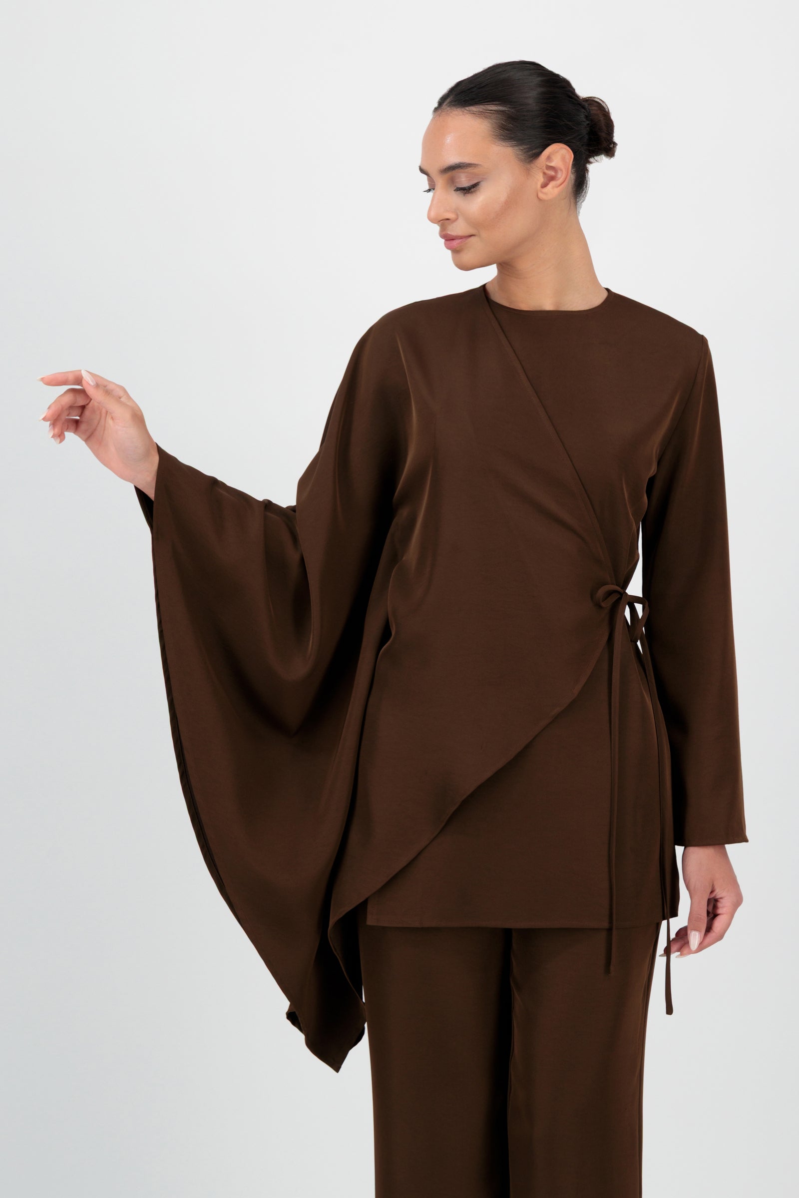 Butterfly Sleeve Wrap Tunic - Kastana