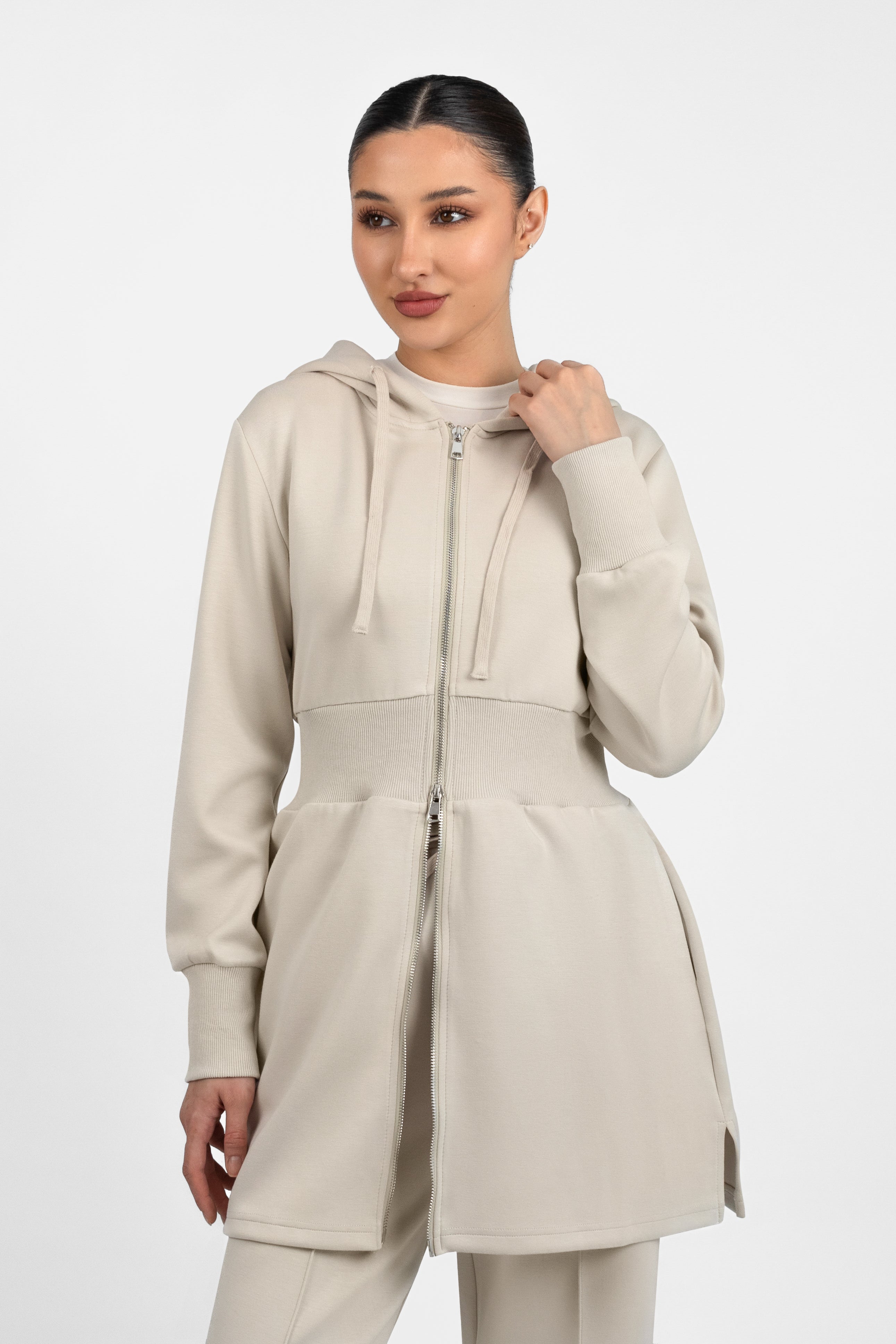 Buttery Cinched Hoodie - Mink