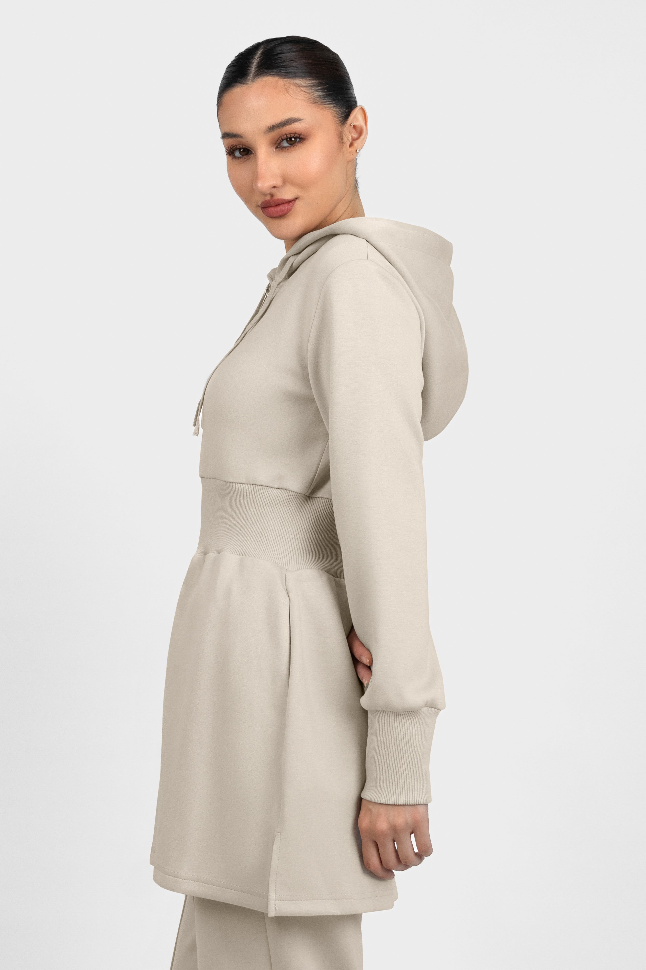 Buttery Cinched Hoodie - Mink