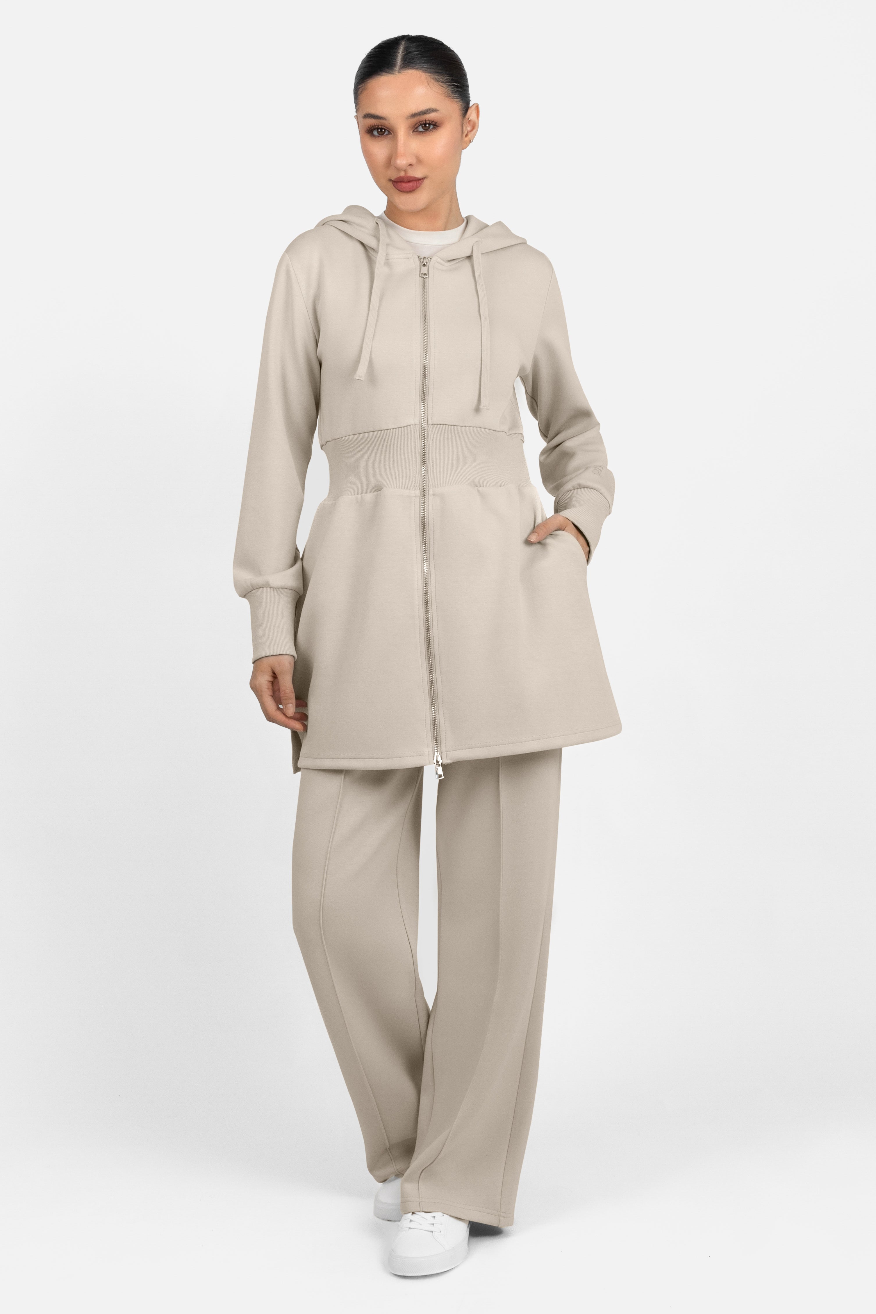Buttery Cinched Hoodie - Mink