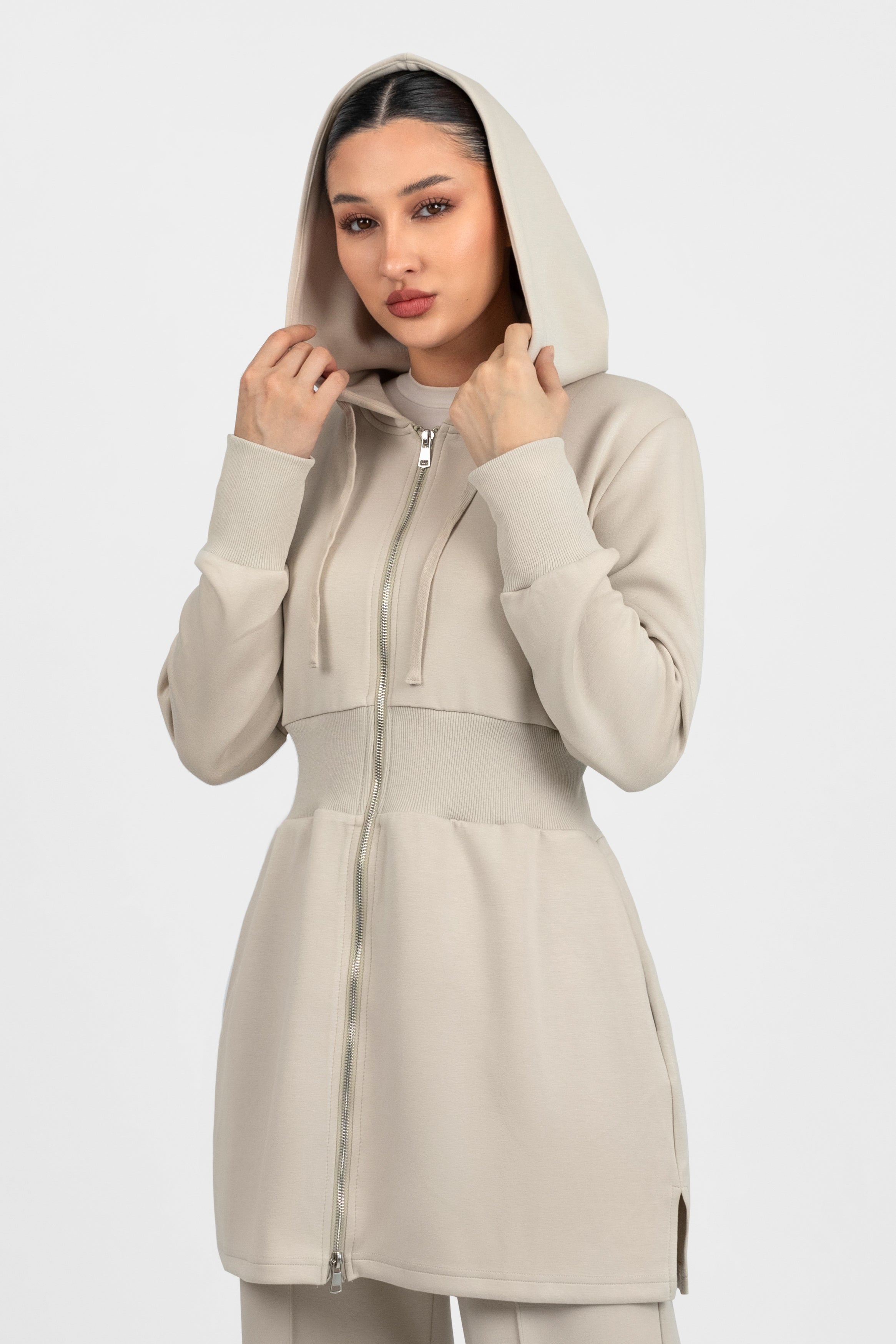 Buttery Cinched Hoodie - Mink