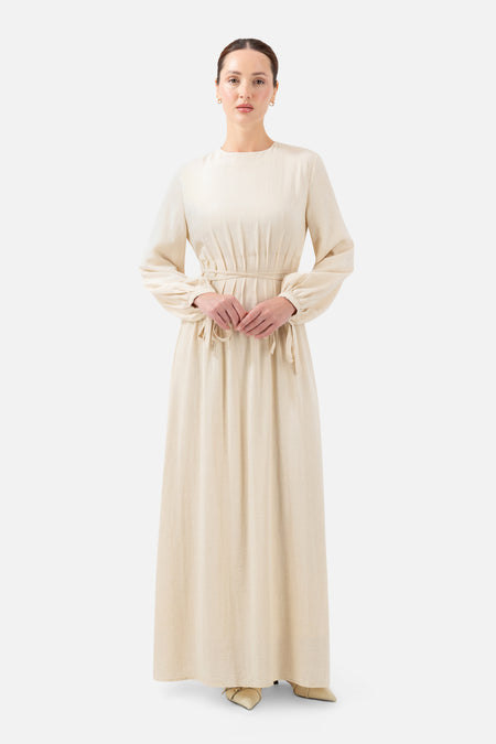 FARES Waist Wrap Chiffon Dress – Nightbloom