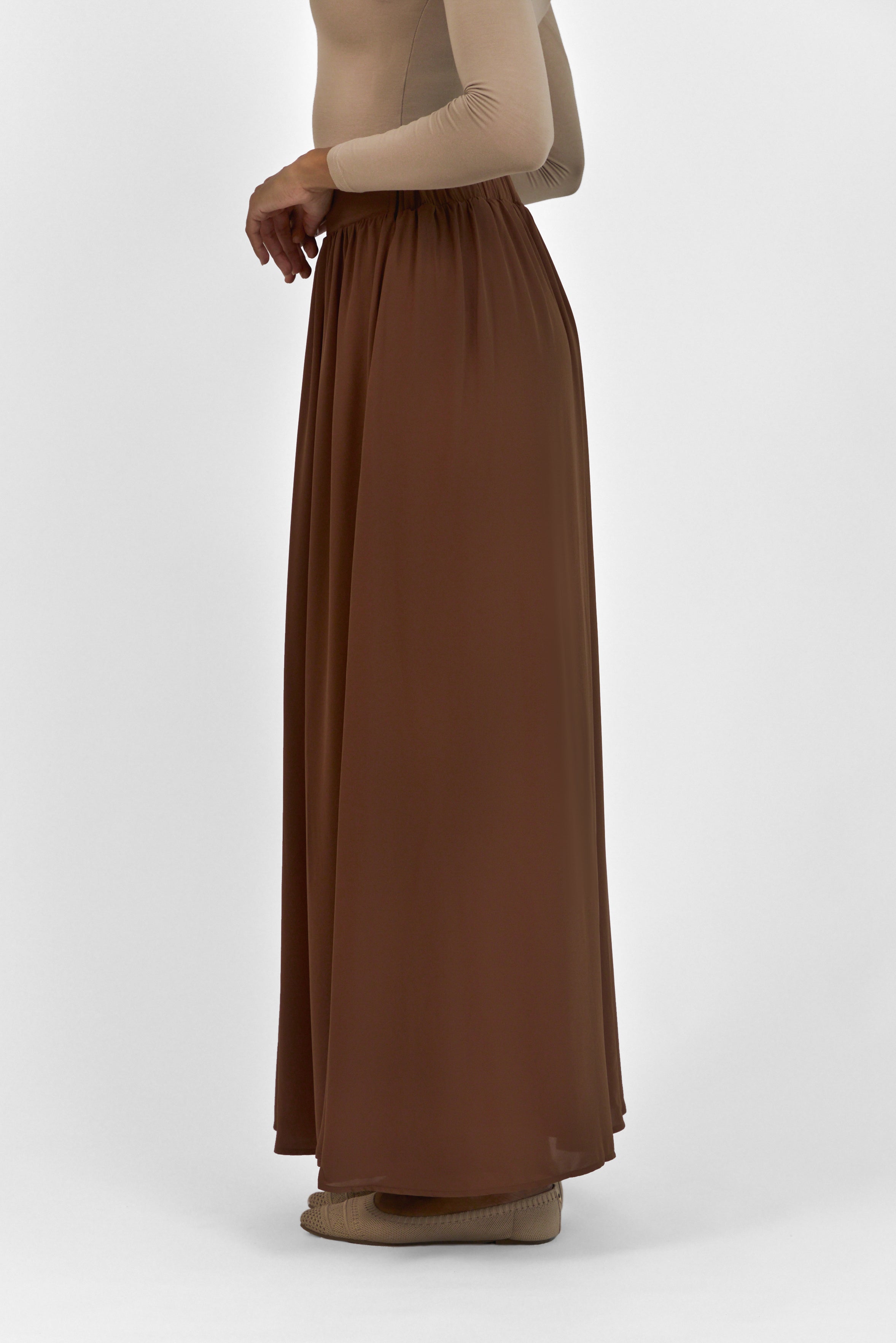 Flowy Chiffon Maxi Skirt - Dates