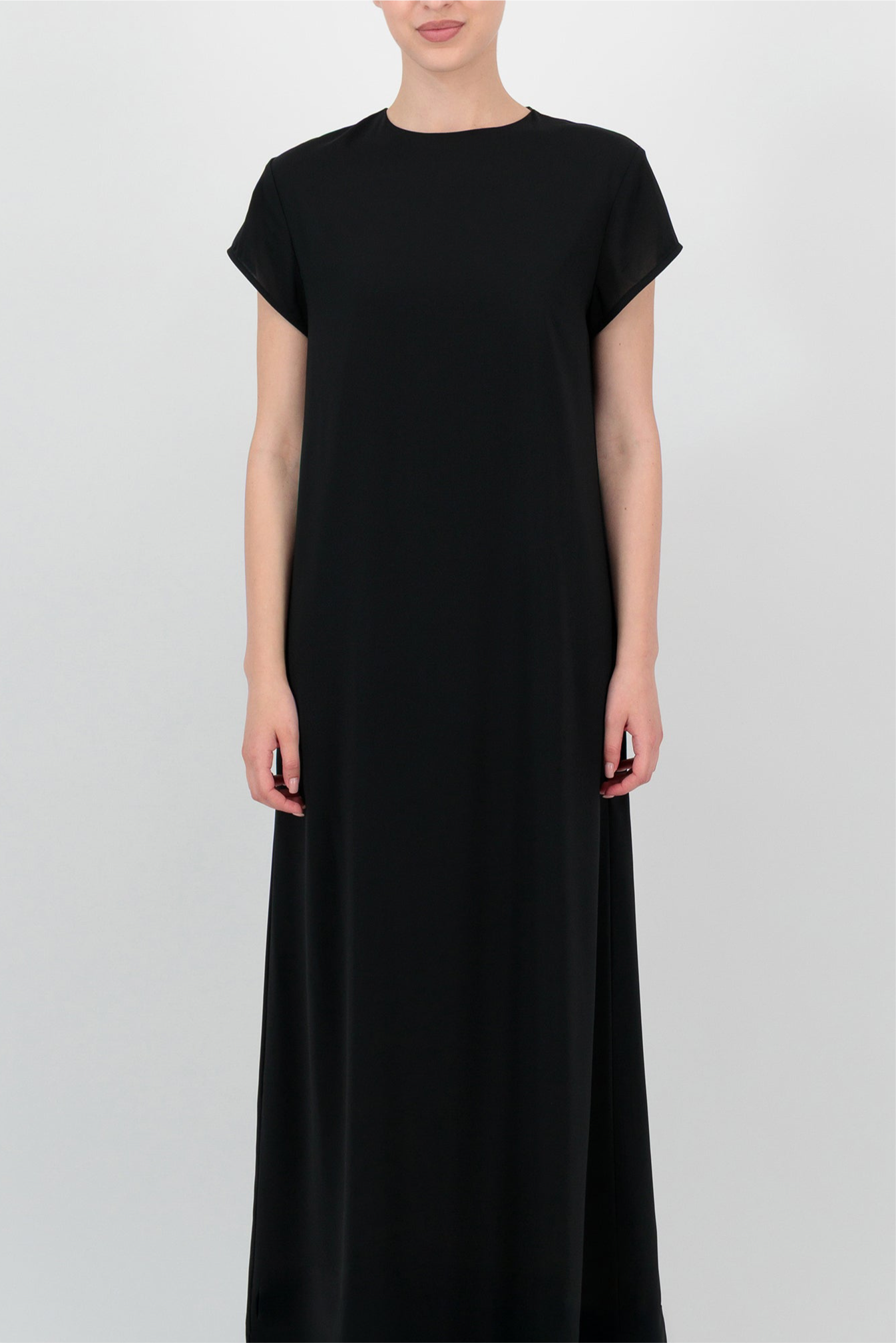 Print Accent 3 Piece Abaya Set - Black