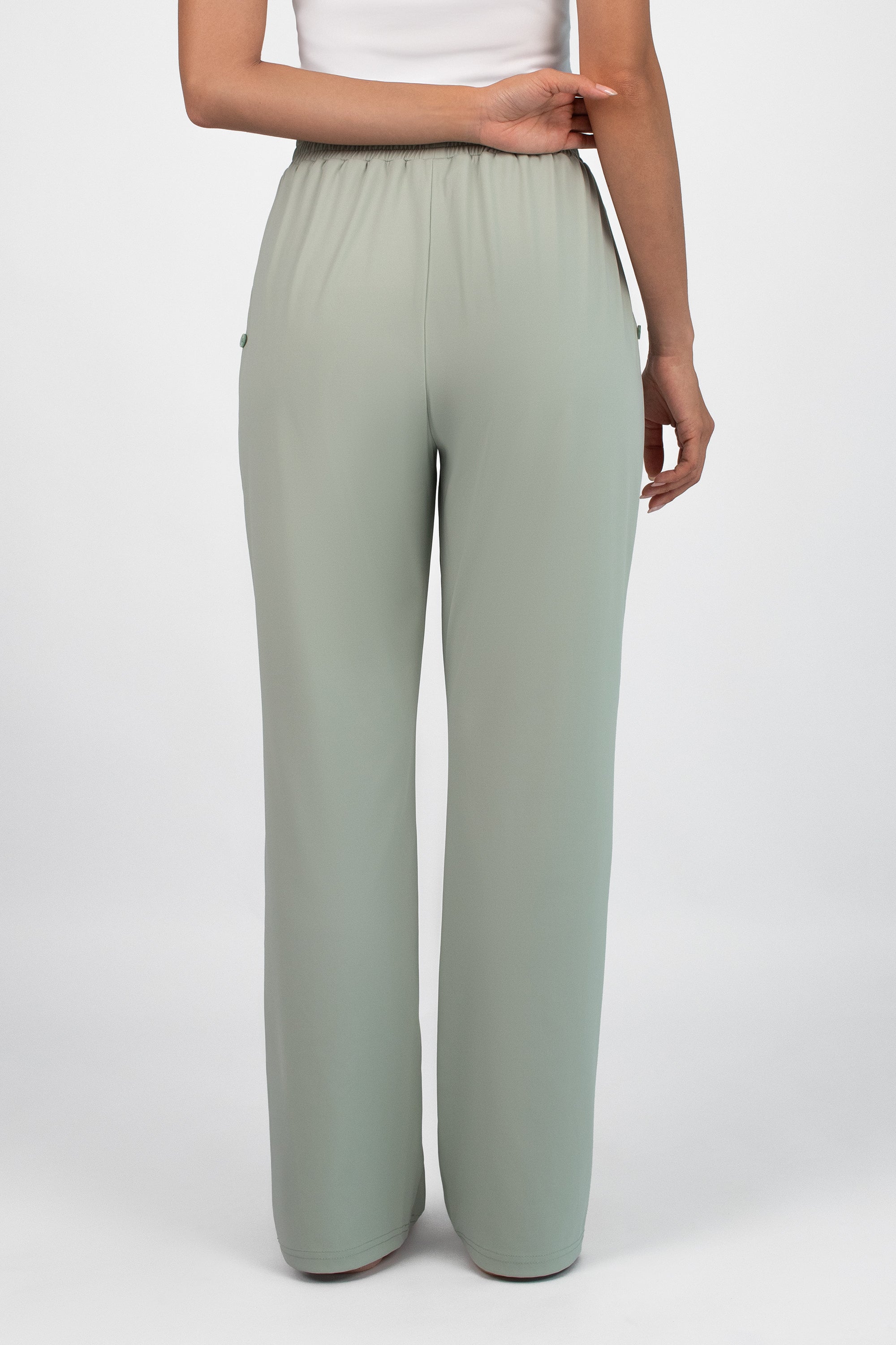 Scalloped Quick Dry Modest Swim Set - Aloe