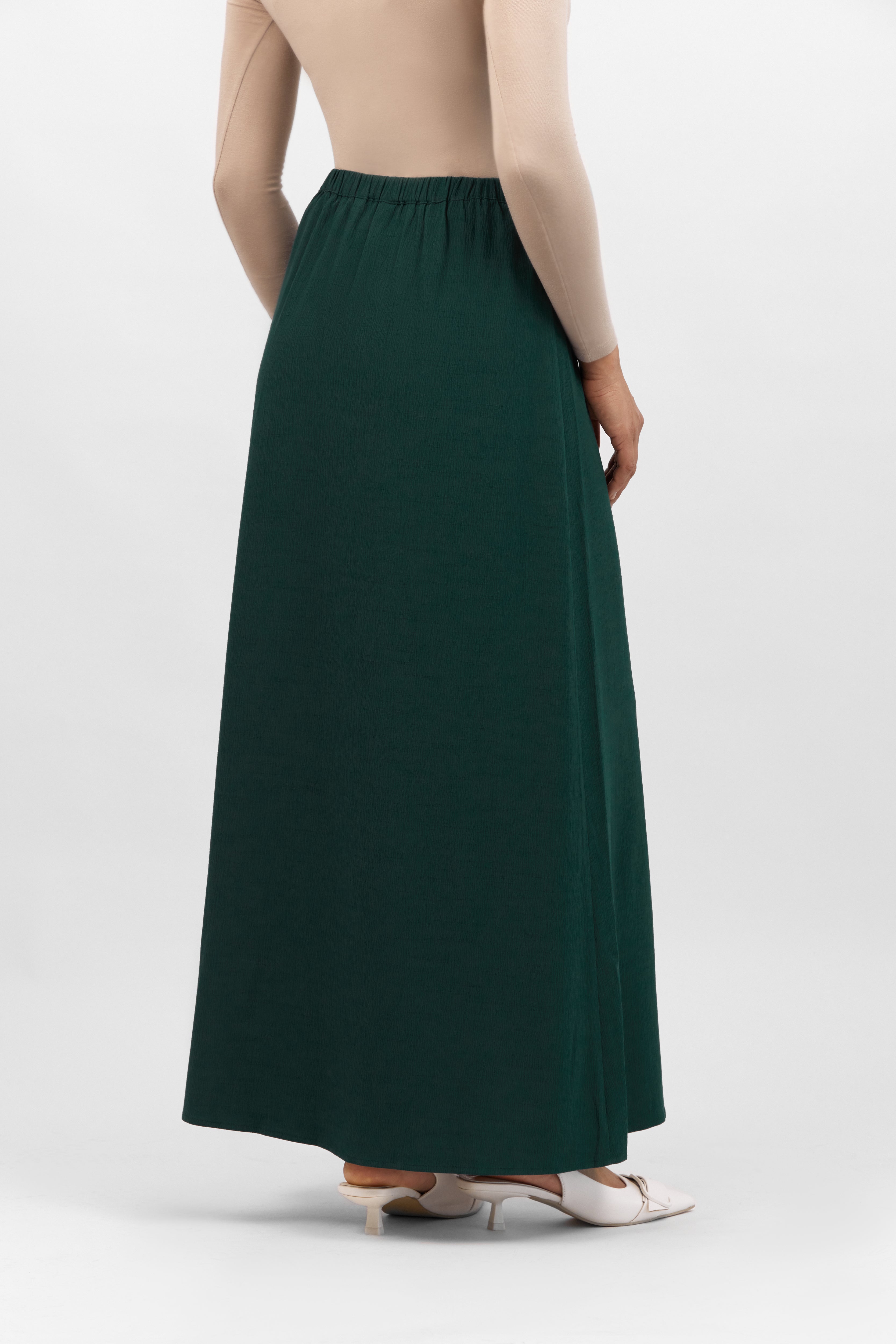 US - Flowy Maxi Skirt - Emerald