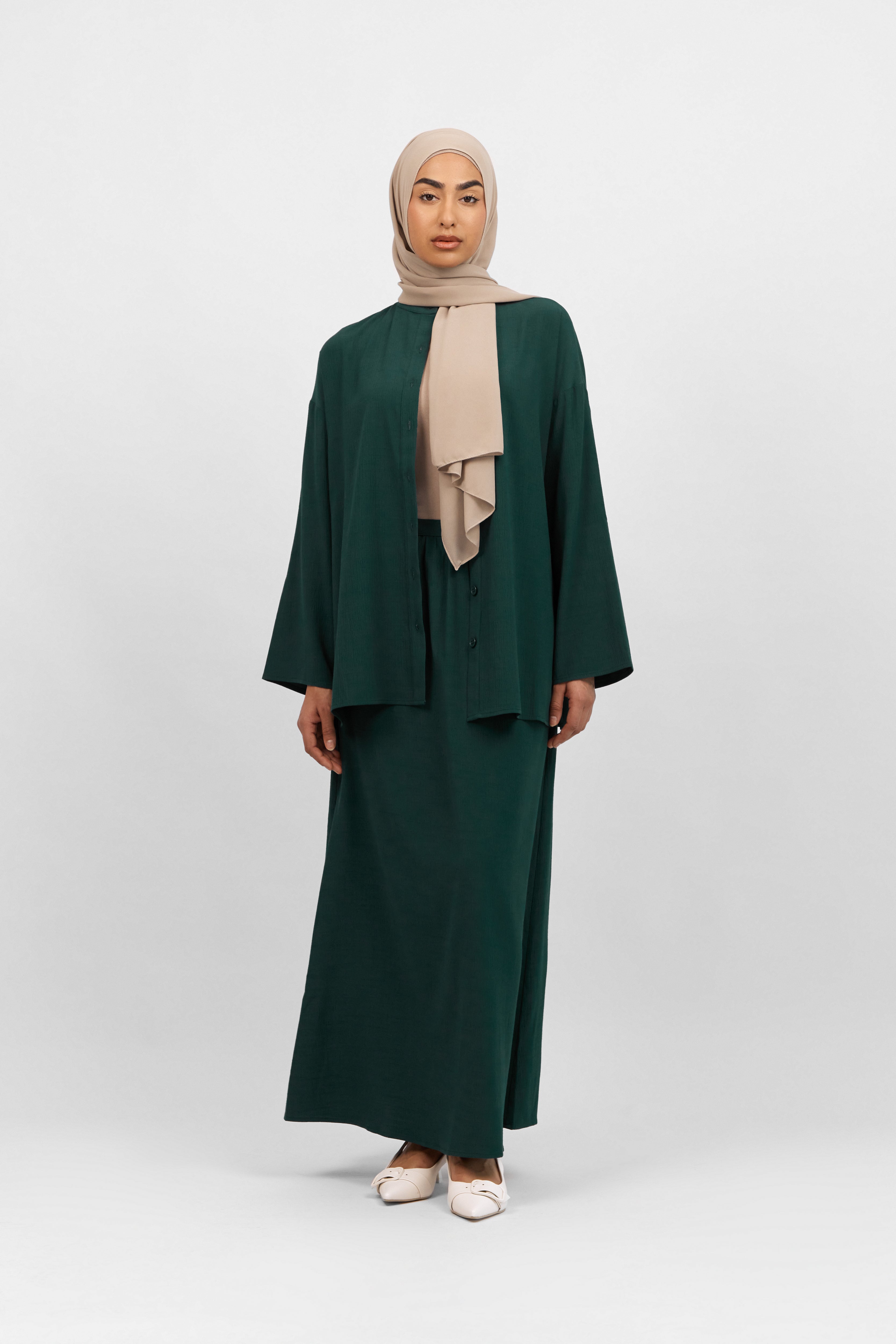 CA - Flowy Maxi Skirt - Emerald
