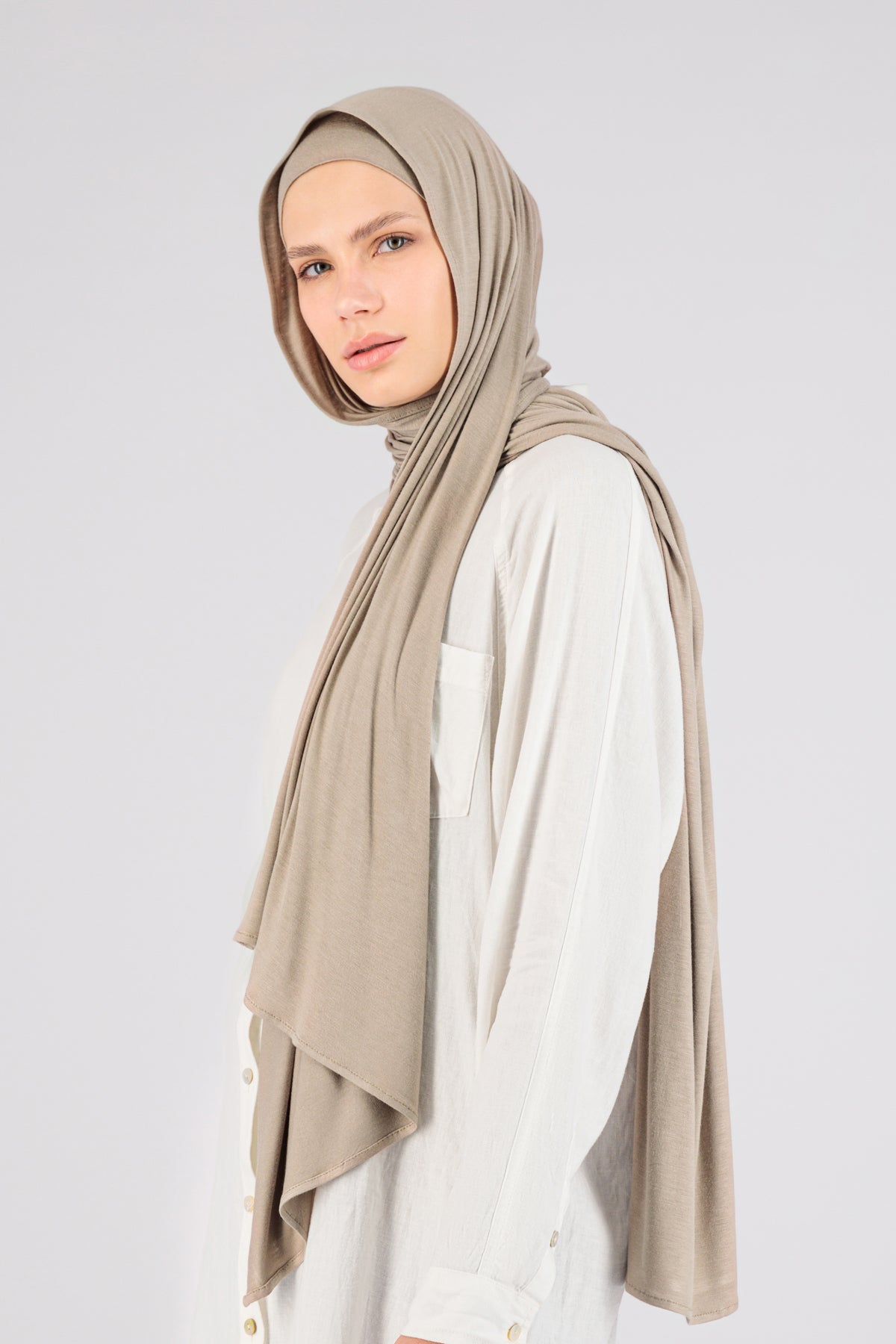 US - Matching Jersey Hijab Set - Sand