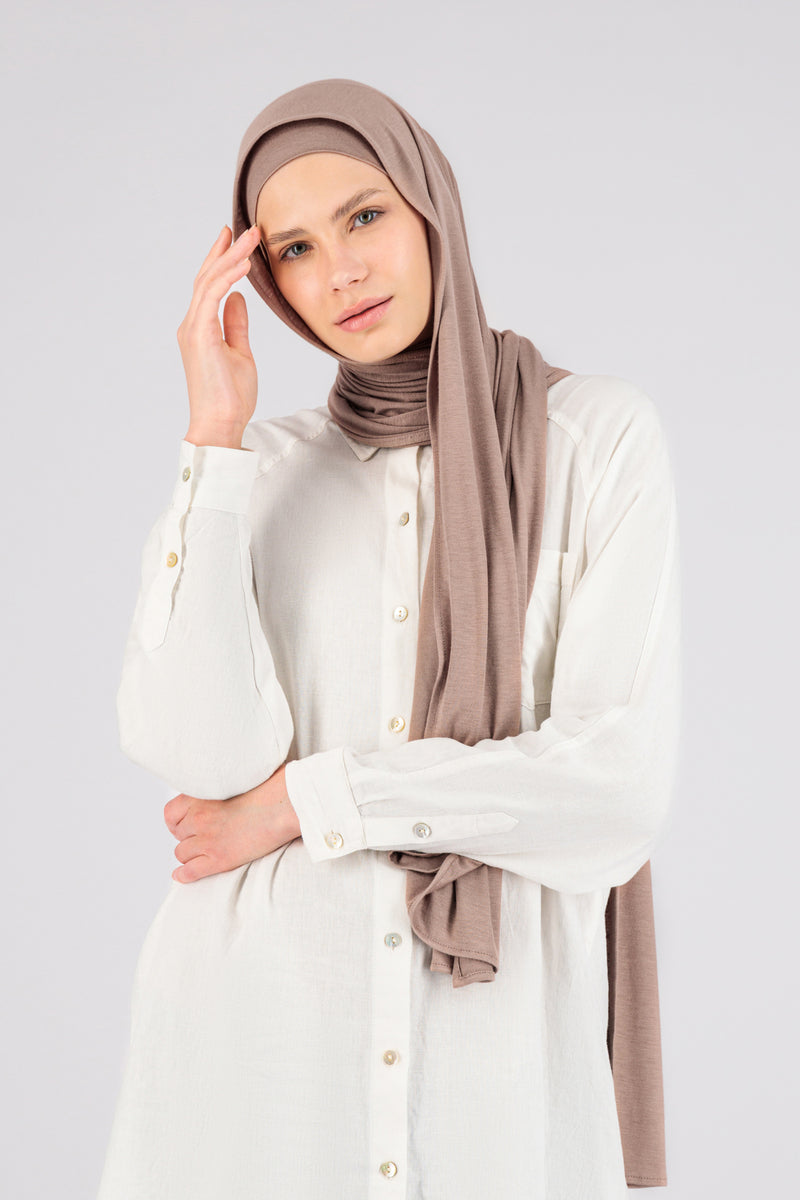 Matching Jersey Hijab Set - Blush