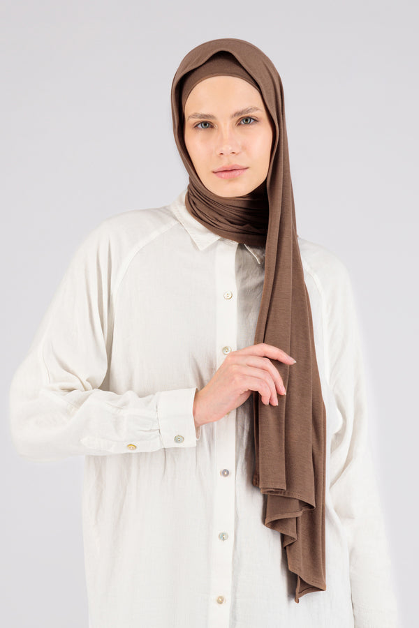 Matching Jersey Hijab Set - Maple