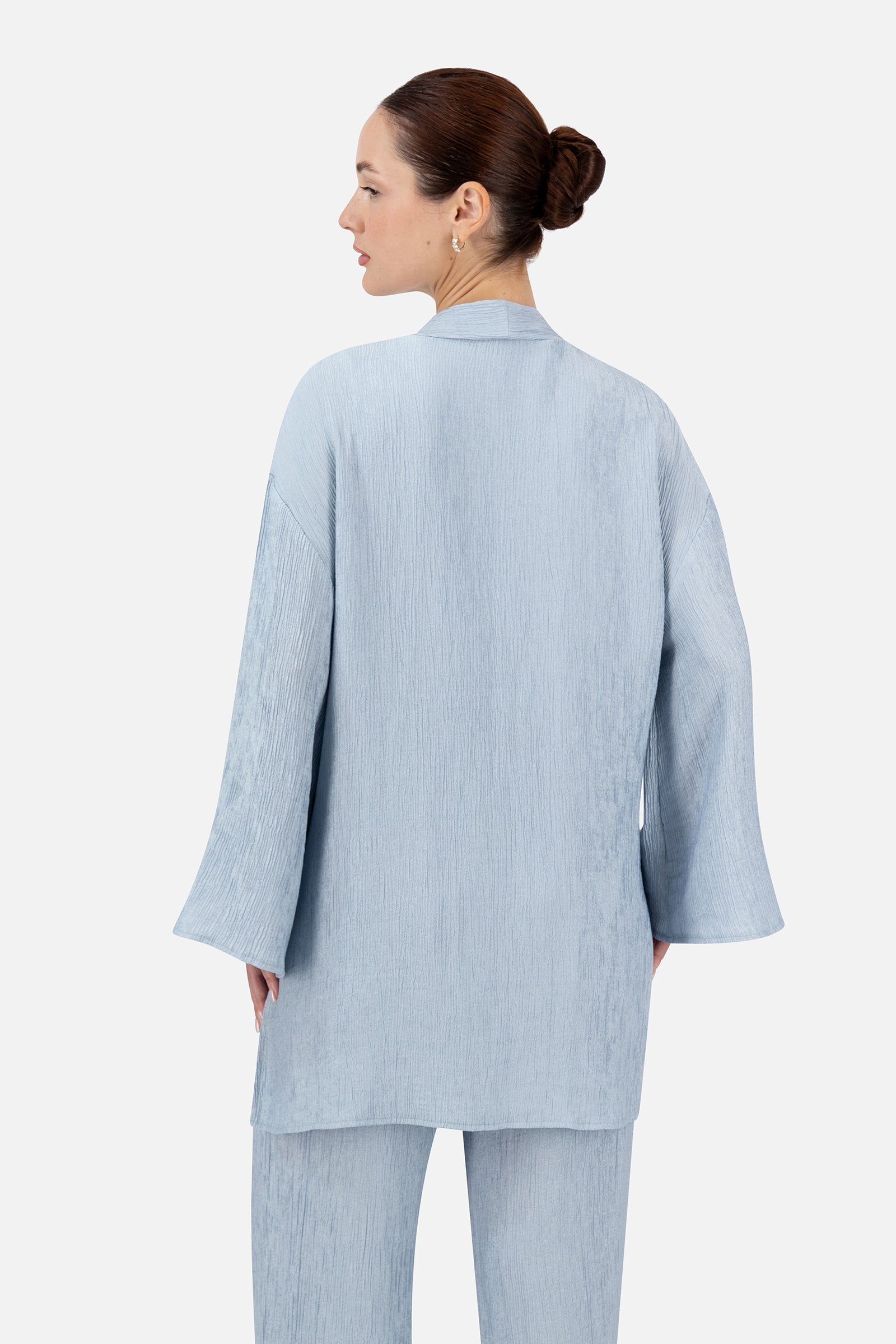 Bow Detail Cardigan - Icy Blue