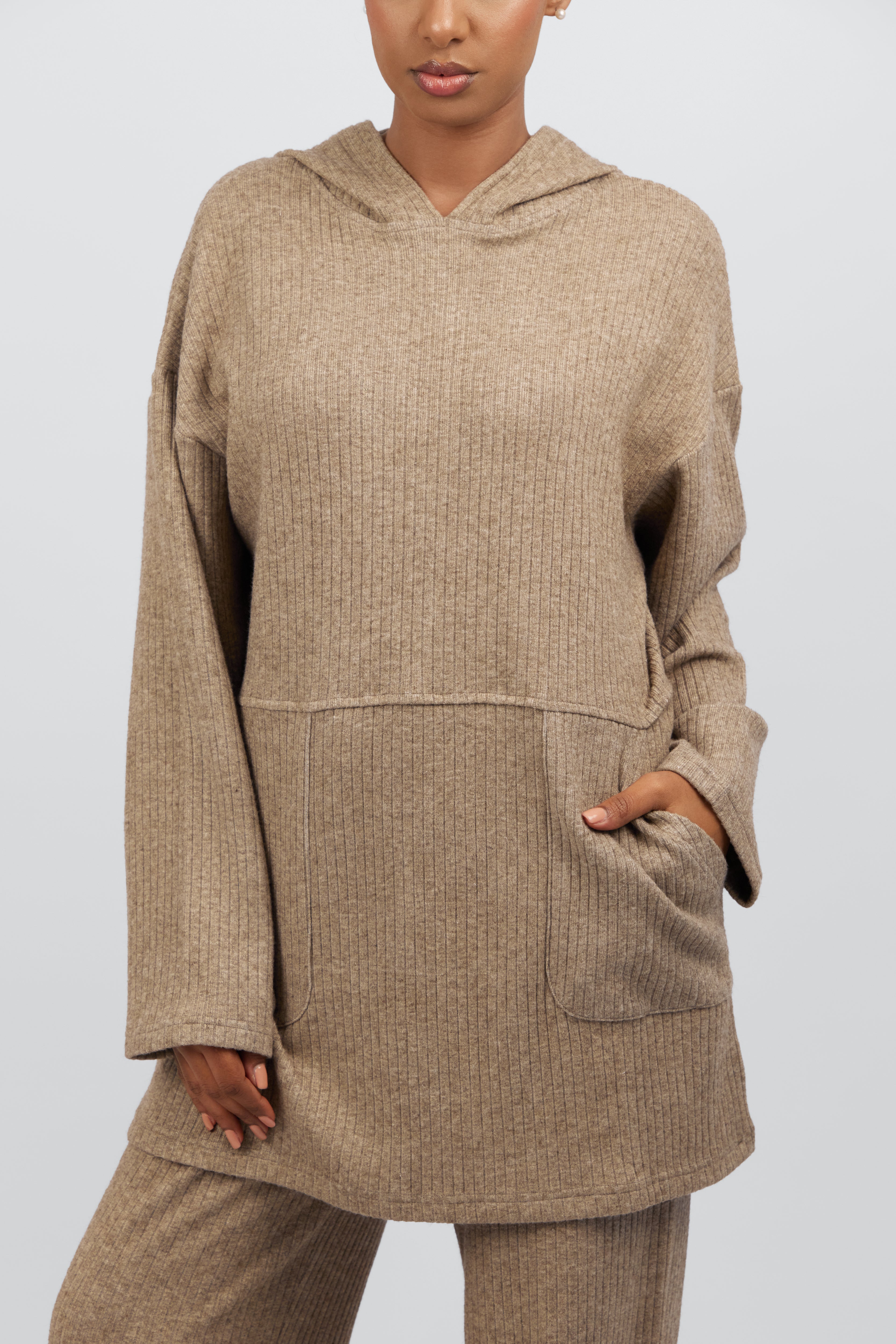 AE - Knit Relaxed Fit Hoodie - Pecan