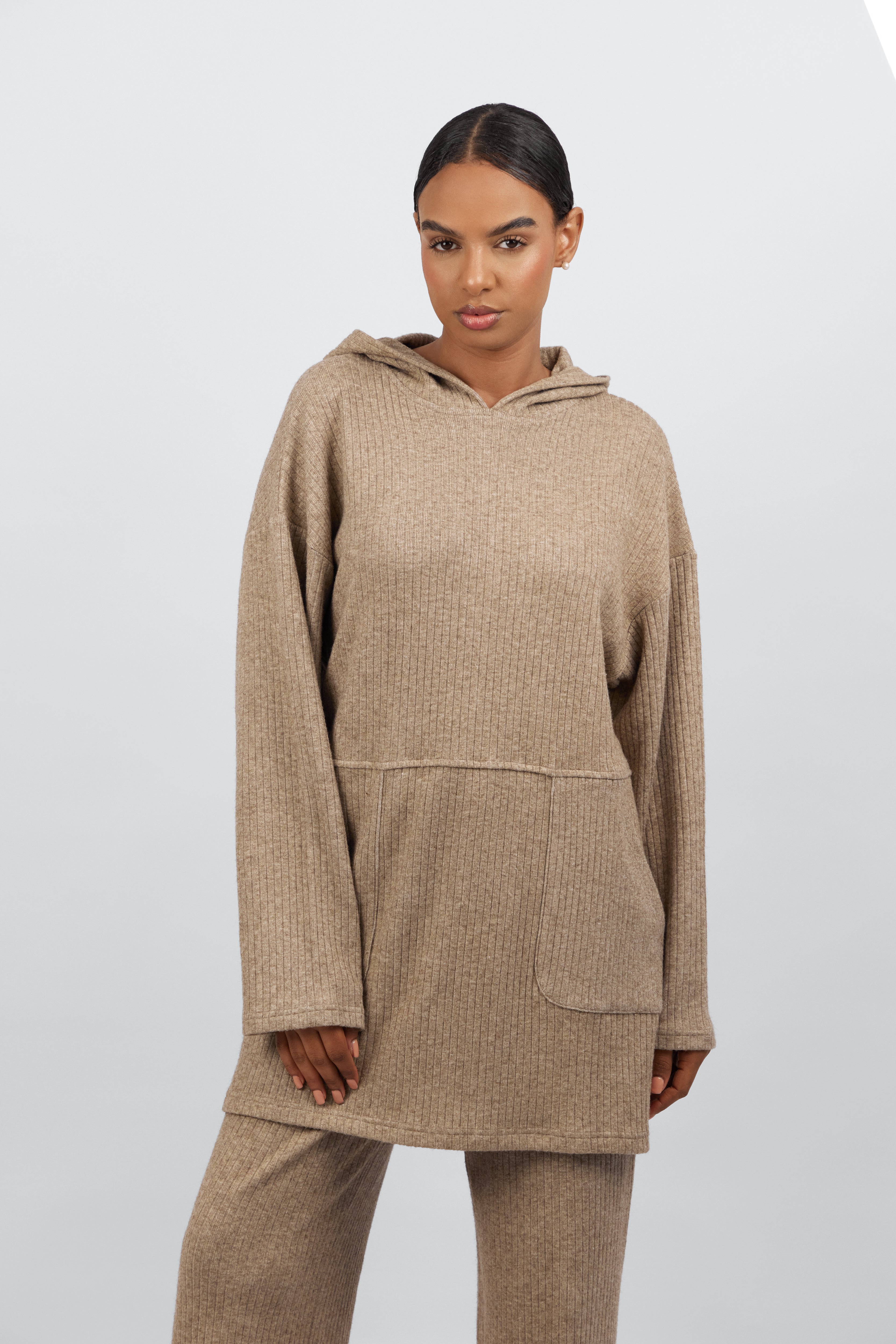 AE - Knit Relaxed Fit Hoodie - Pecan