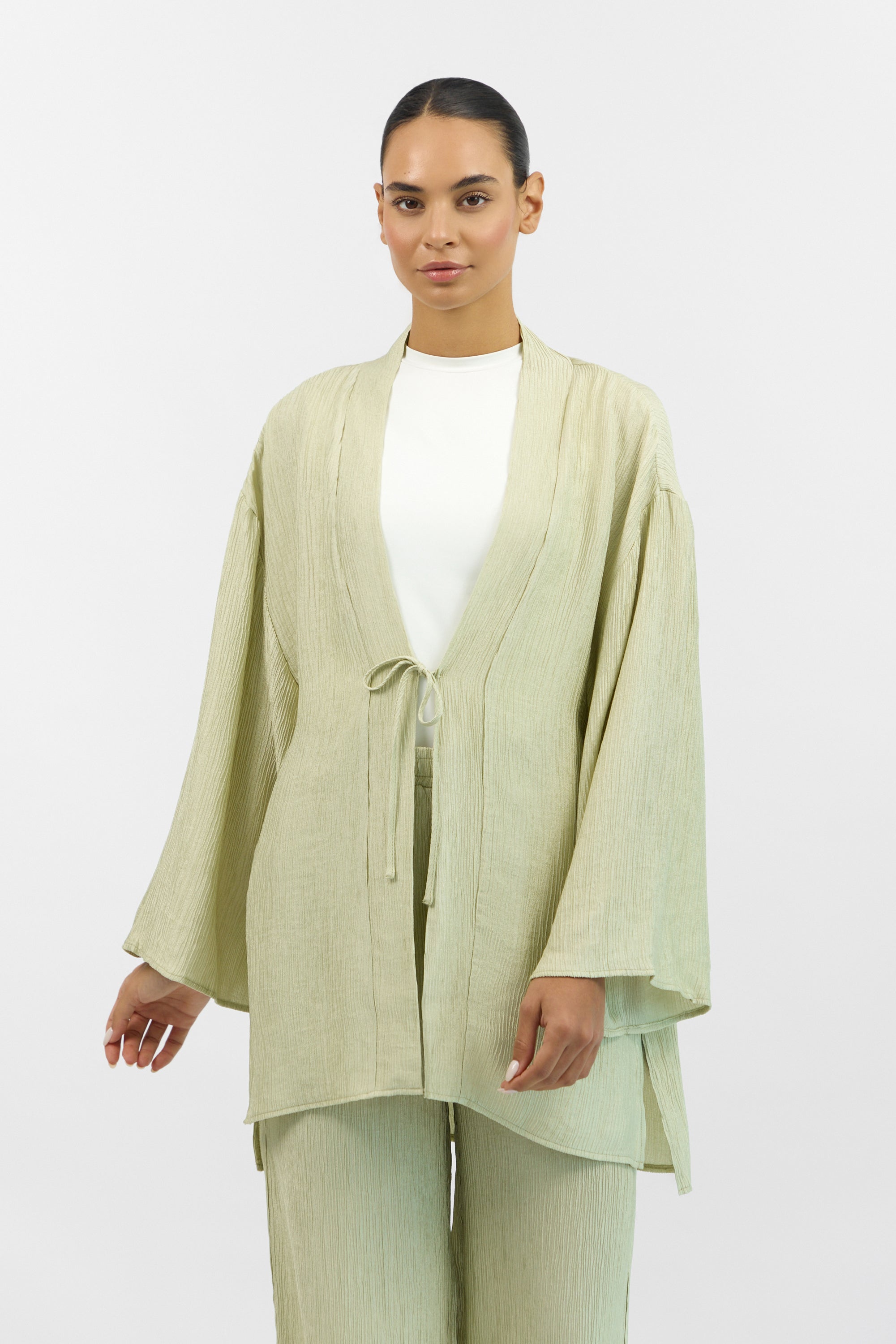 [宅送] Bow Green Icy - Cardigan Detail トップス