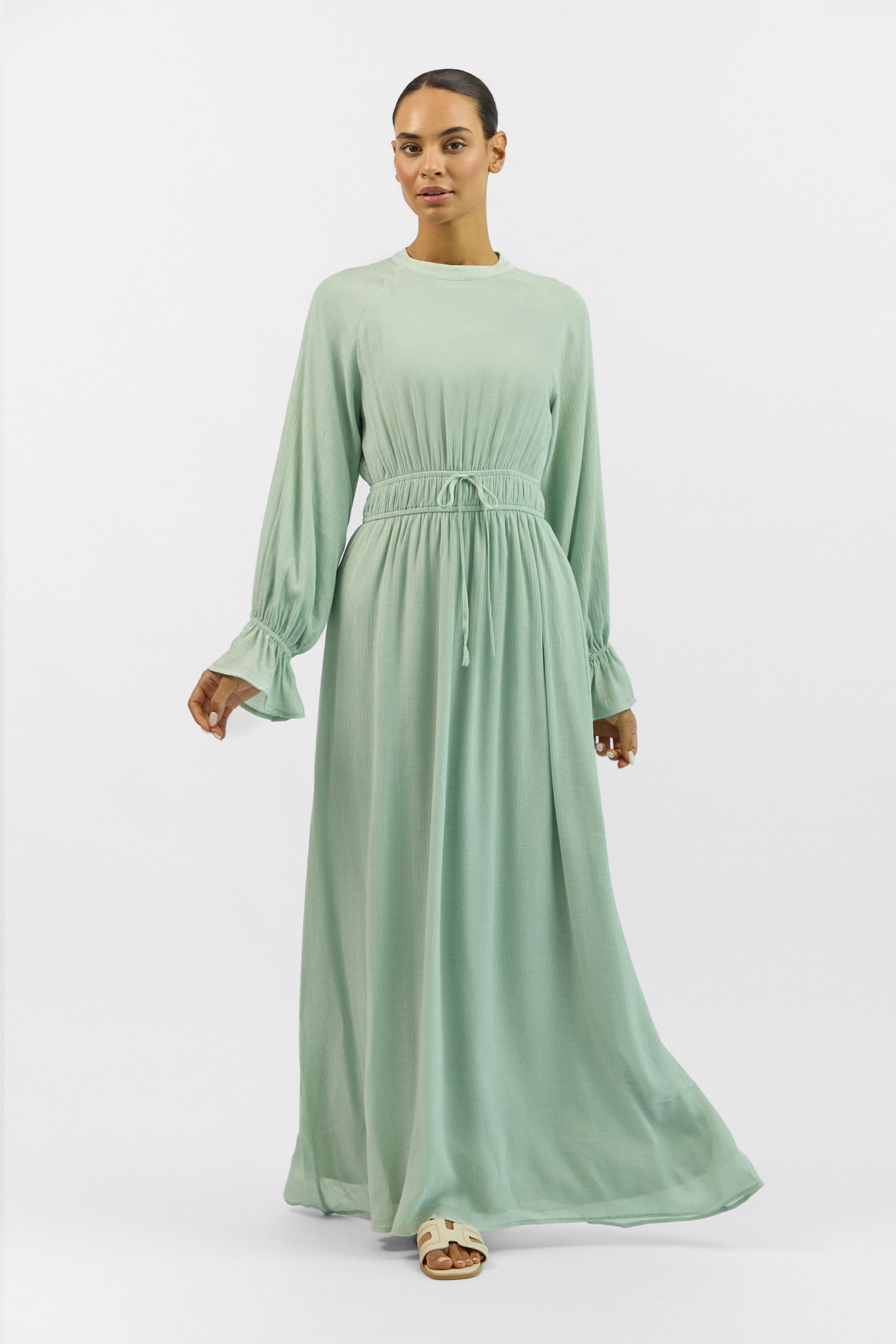FARES Bow Elastic Waist Dress Macaron | Bow Dress for Women FARES Bow Elastic Waist Dress Macaron | Bow Dress for Women